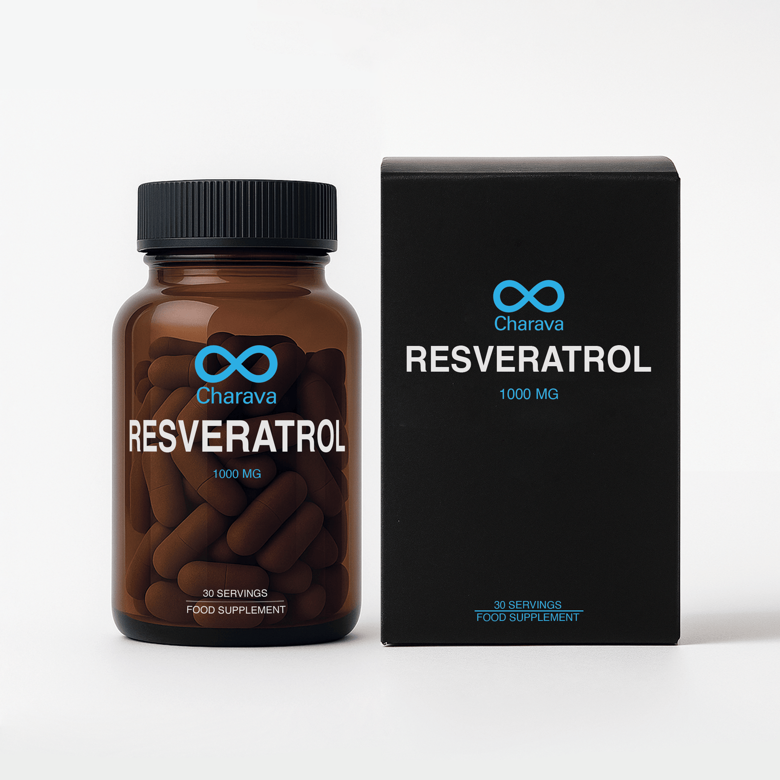 Unlock wellness with Charava Resveratrol 1000mg. Vegan, non-GMO supplement for heart health, cognitive function. 30 capsules, optimize with Resveratrol supplement 1000mg.