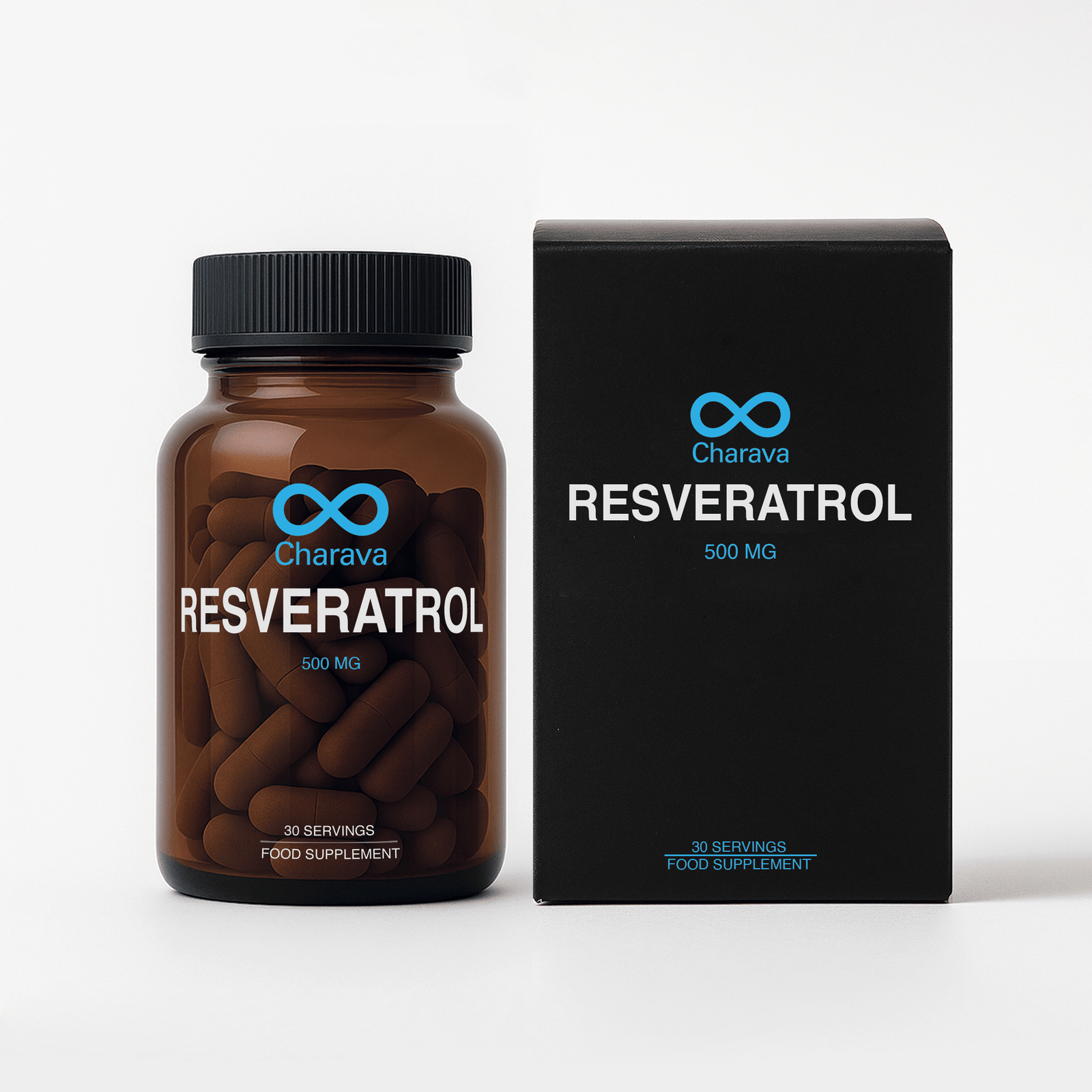 Unlock wellness with Charava Resveratrol 500mg. Vegan, non-GMO supplement for heart health, cognitive function. 30 capsules, optimize with Resveratrol supplement 500mg.