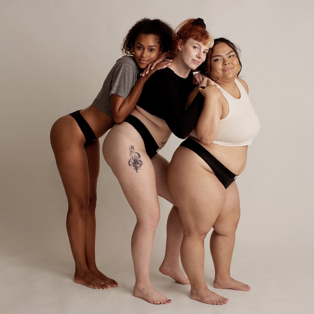 Thong Period Pant - Leak-Proof Underwear in black by DAME, featuring a soft cotton design for discreet period protection and lighter flow days.