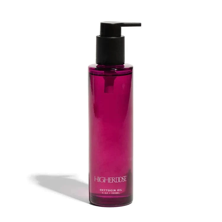 Top skin hydration with Oxytocin Hydrating Body Oil. Botanical extracts hydrate and tone for radiant skin, transforming everyday care into a ritual.