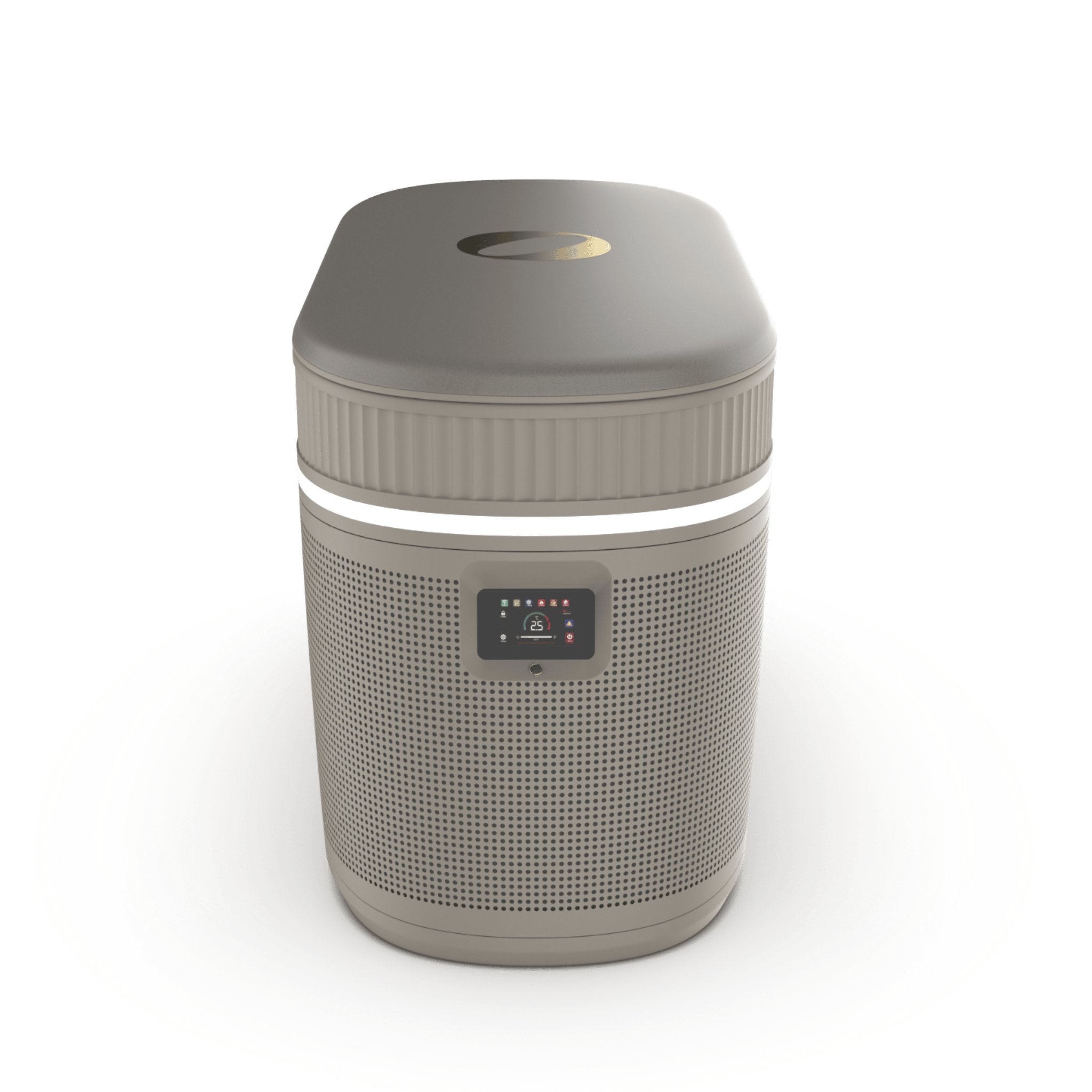 Monk Smart Ice Bath in taupe finish with sleek LED accent, showcasing modern cold therapy tech for home spa recovery and wellness routines.