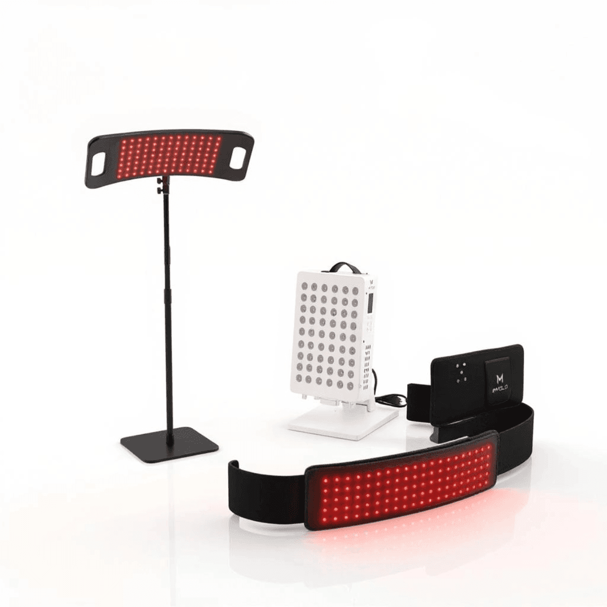 Complete PRO Bundle Set - Advanced Athlete Recovery Kit with red light therapy belt, panel, and stand for full-body athlete recovery and performance.