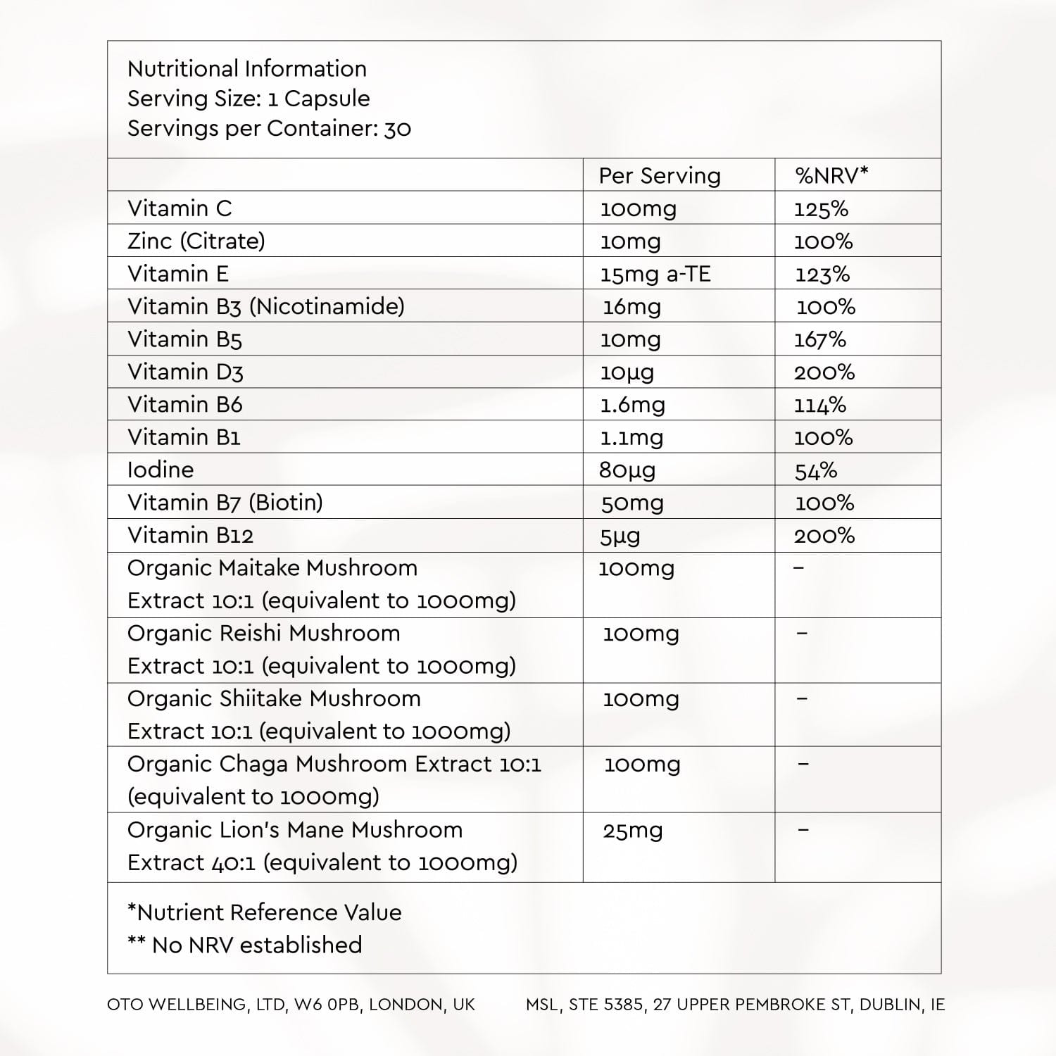 Reverie Luxe Body Mushroom Complex – natural supplement with reishi, chaga & lion’s mane to support immunity, energy & focus. Balance your body naturally.