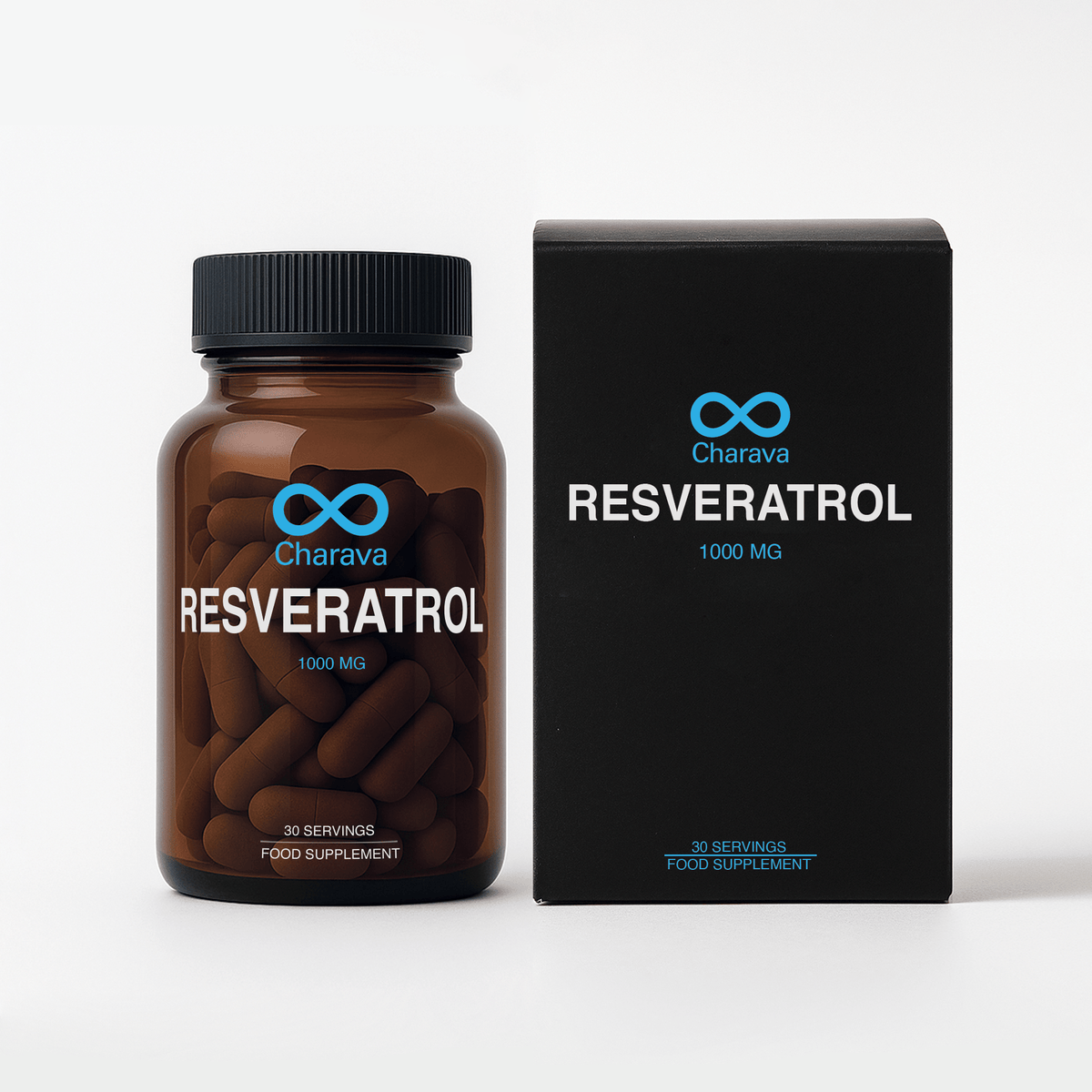 Unlock wellness with Charava Resveratrol 1000mg. Vegan, non-GMO supplement for heart health, cognitive function. 30 capsules, optimize with Resveratrol supplement 1000mg.