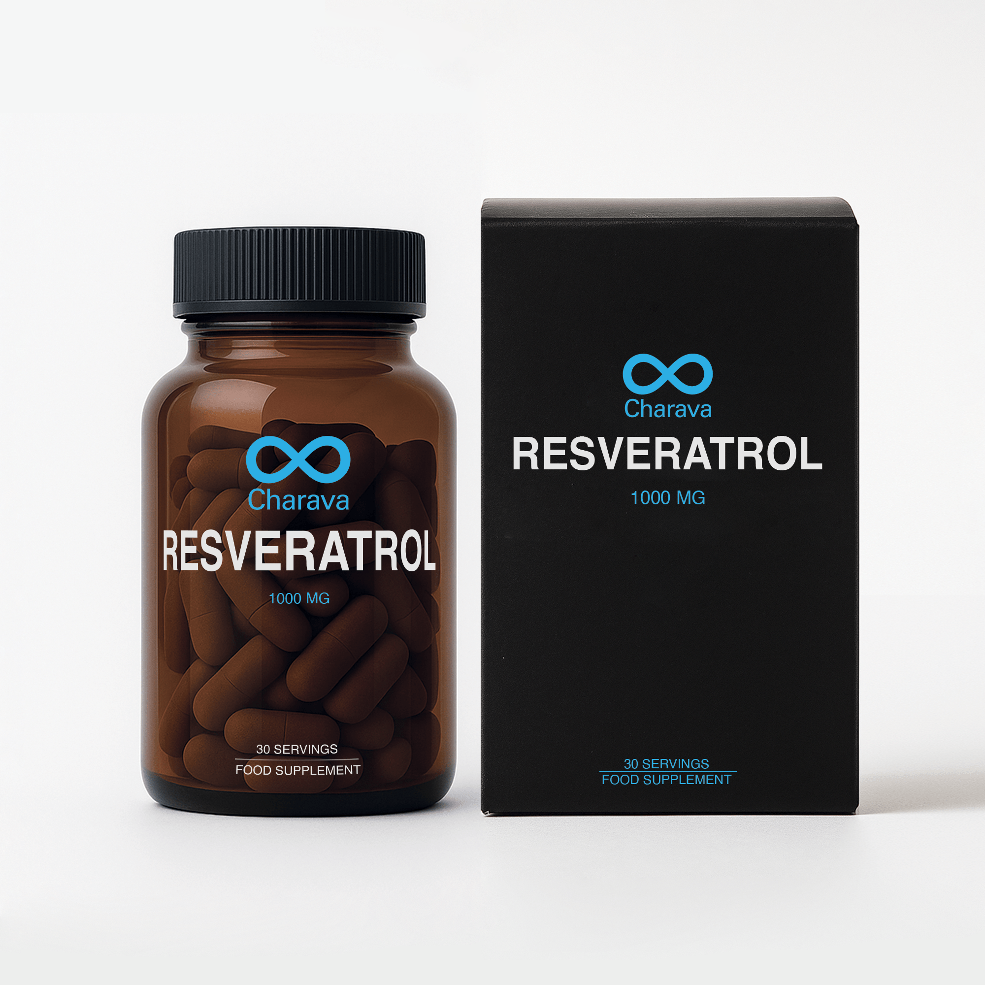 Unlock wellness with Charava Resveratrol 1000mg. Vegan, non-GMO supplement for heart health, cognitive function. 30 capsules, optimize with Resveratrol supplement 1000mg.