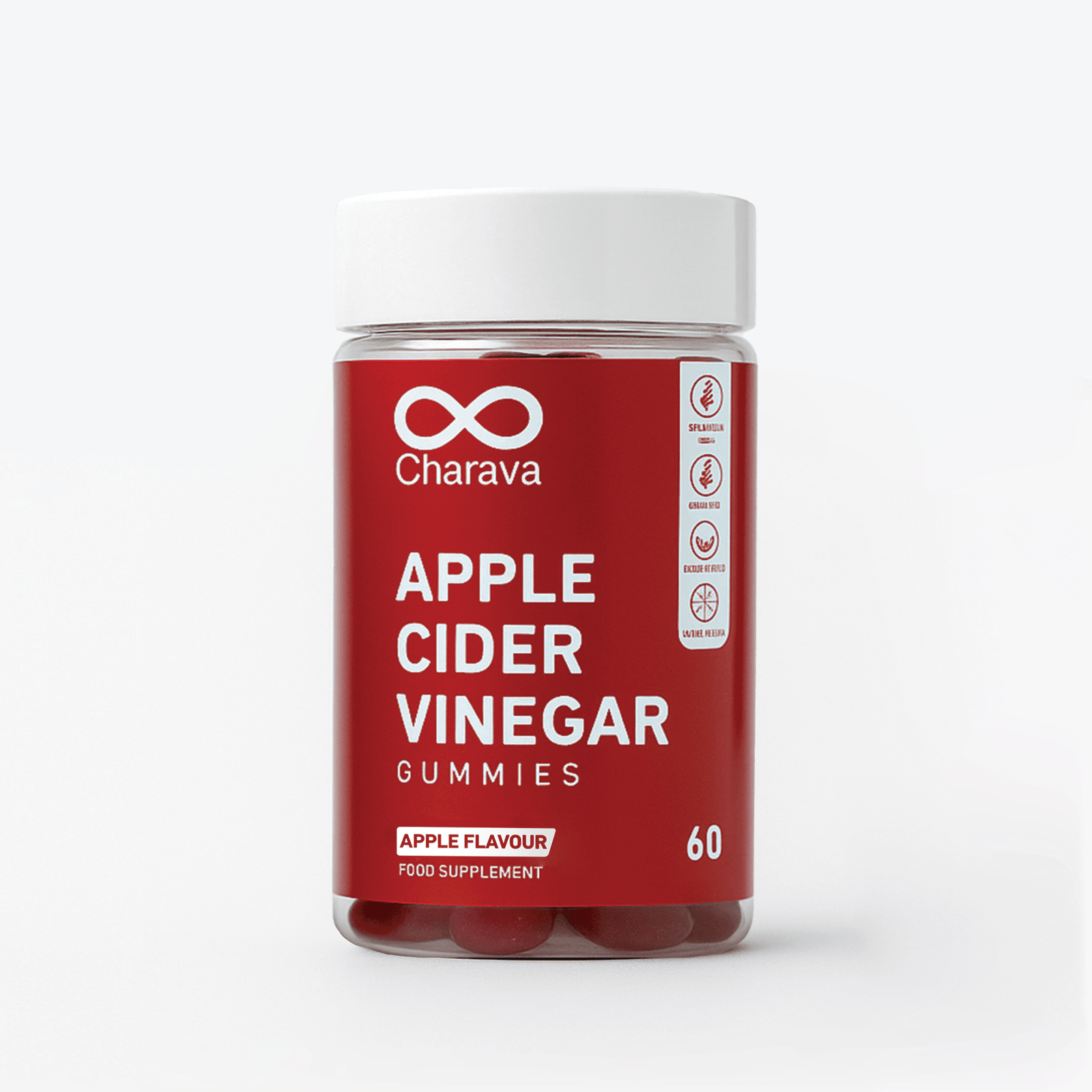 Boost digestion with Charava Apple Cider Vinegar Gummies. Each gummy has 1000mg of raw ACV, promoting metabolism and gut wellness without harsh taste.