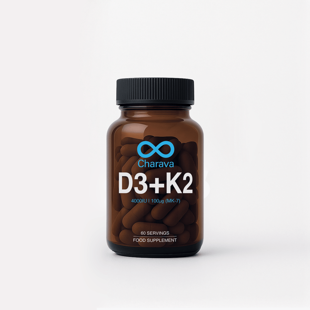 Boost wellness with Charava&#39;s Vitamin D3 K2 supplements to support bones, heart, and immunity. A perfect blend for optimal calcium and overall health.