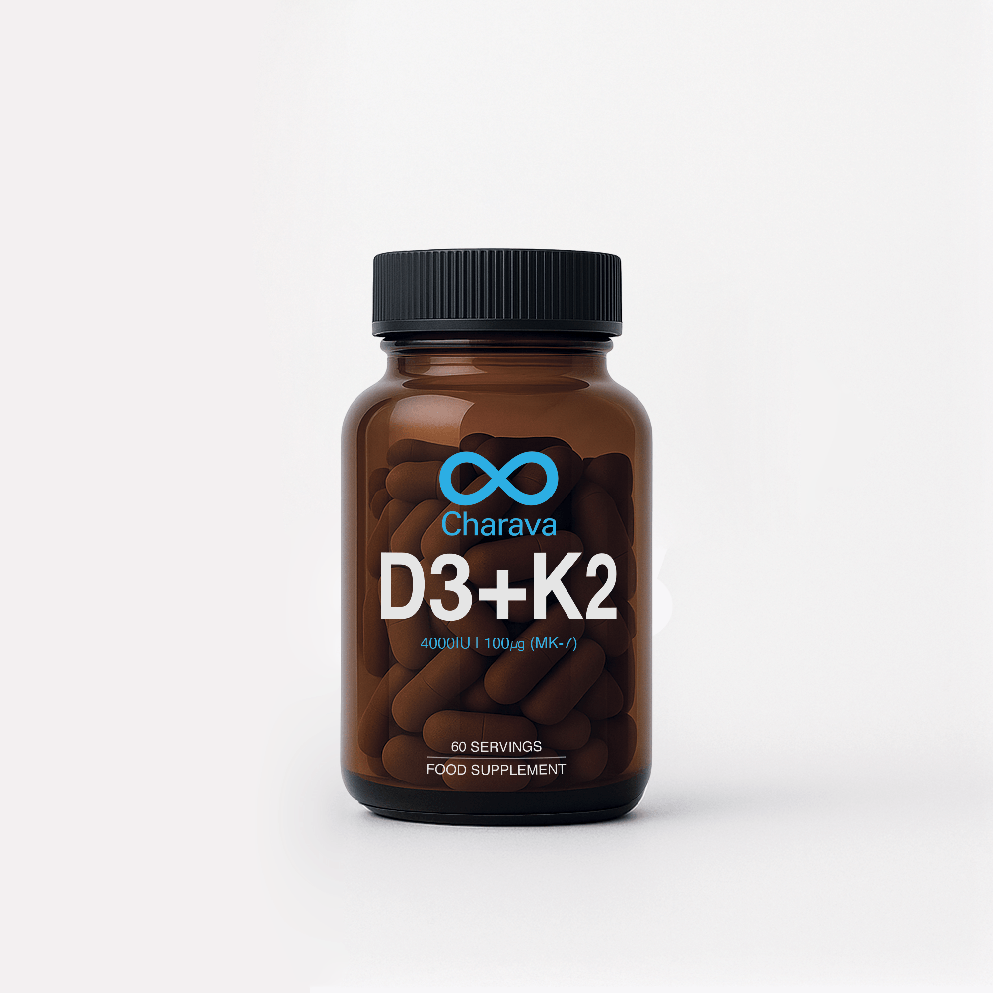 Boost wellness with Charava's Vitamin D3 K2 supplements to support bones, heart, and immunity. A perfect blend for optimal calcium and overall health.