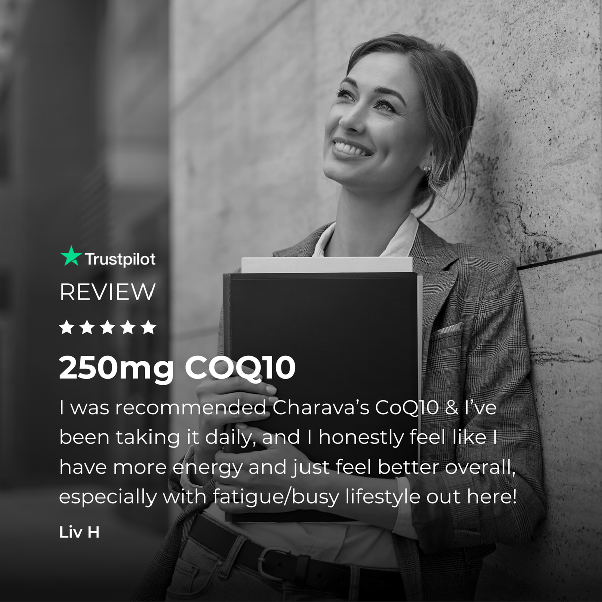 Boost energy and heart health with Charava Coenzyme Q10 Supplement 250mg. Vegan capsules enhance vitality and protect against oxidative stress.