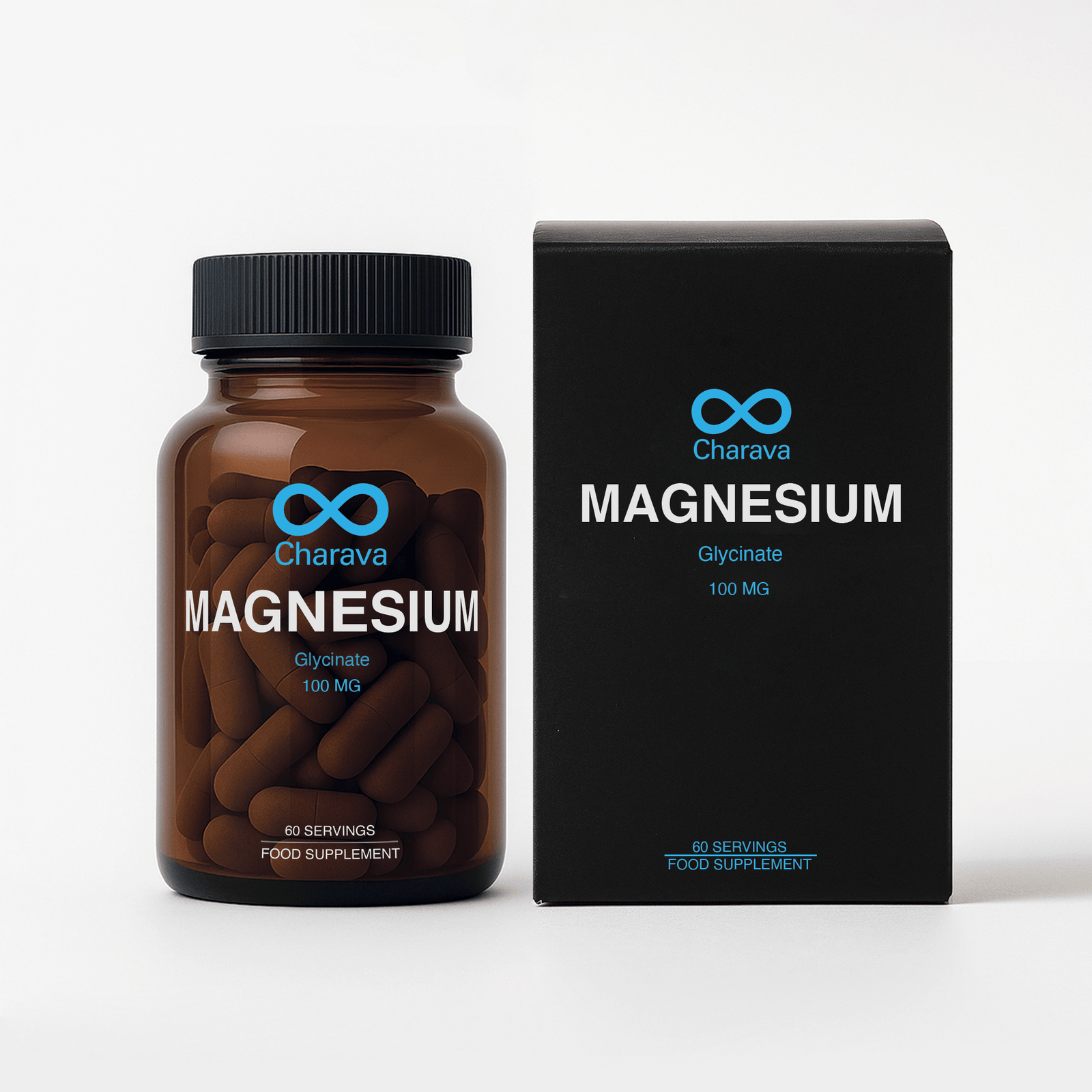 Discover Charava's Magnesium Glycinate Supplement, a gentle formula promoting muscle function and relaxation with bioavailable magnesium for sensitive systems.