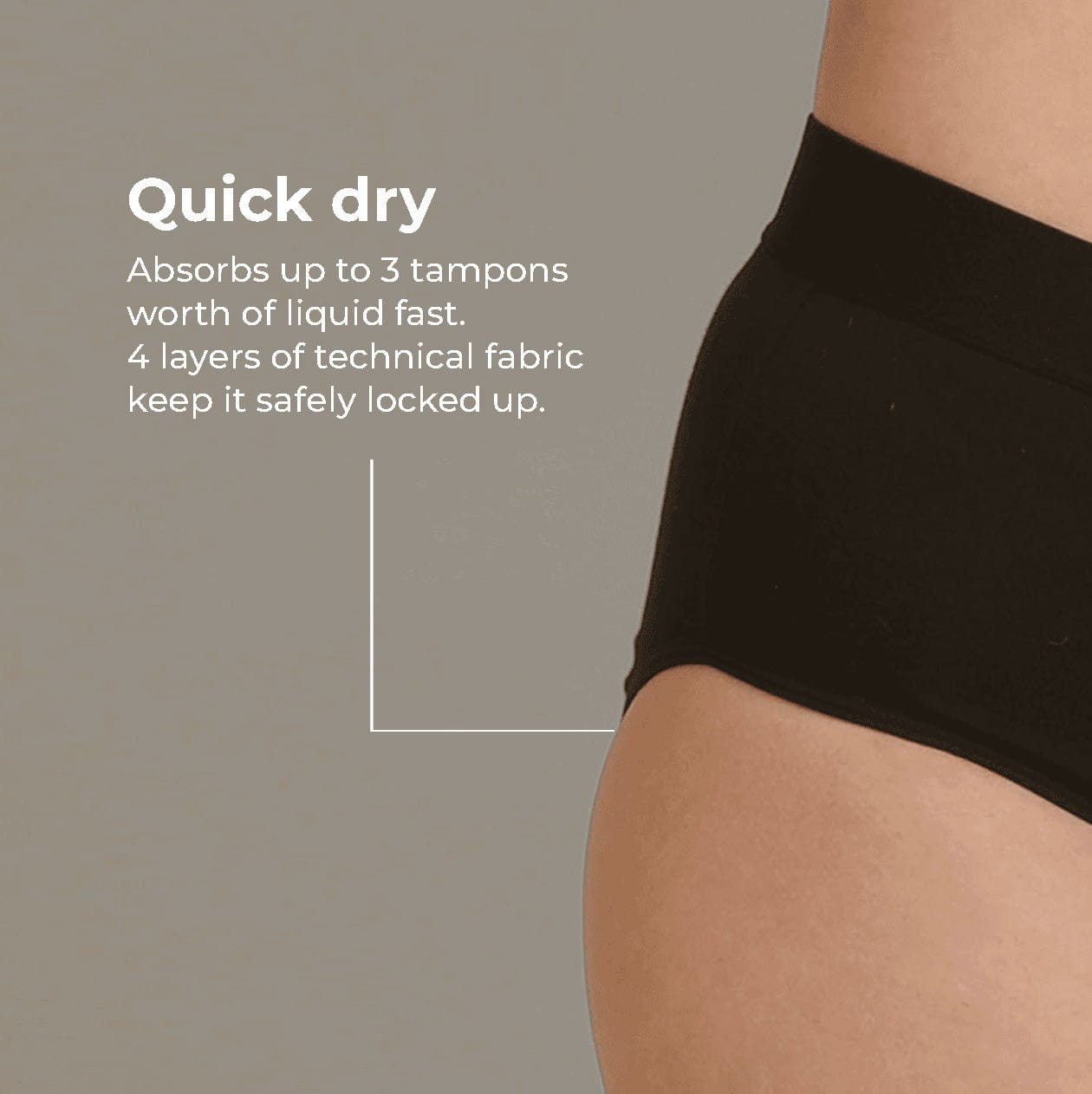 High Waist Night Period Pant - Period Protection featuring DAME black ultra period underwear with absorbent, leak-proof design for heavy-flow comfort.