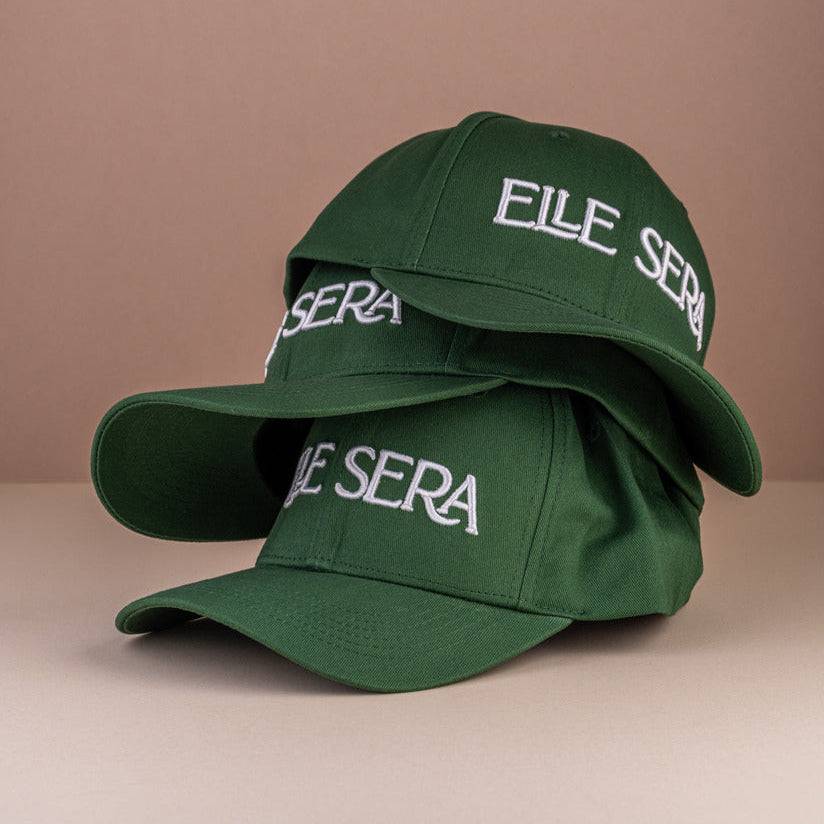Elle Sera Cap in navy blue with bold white 3D logo embroidery, showcasing a snug fit and durable design. Stylish baseball cap for daily wear.