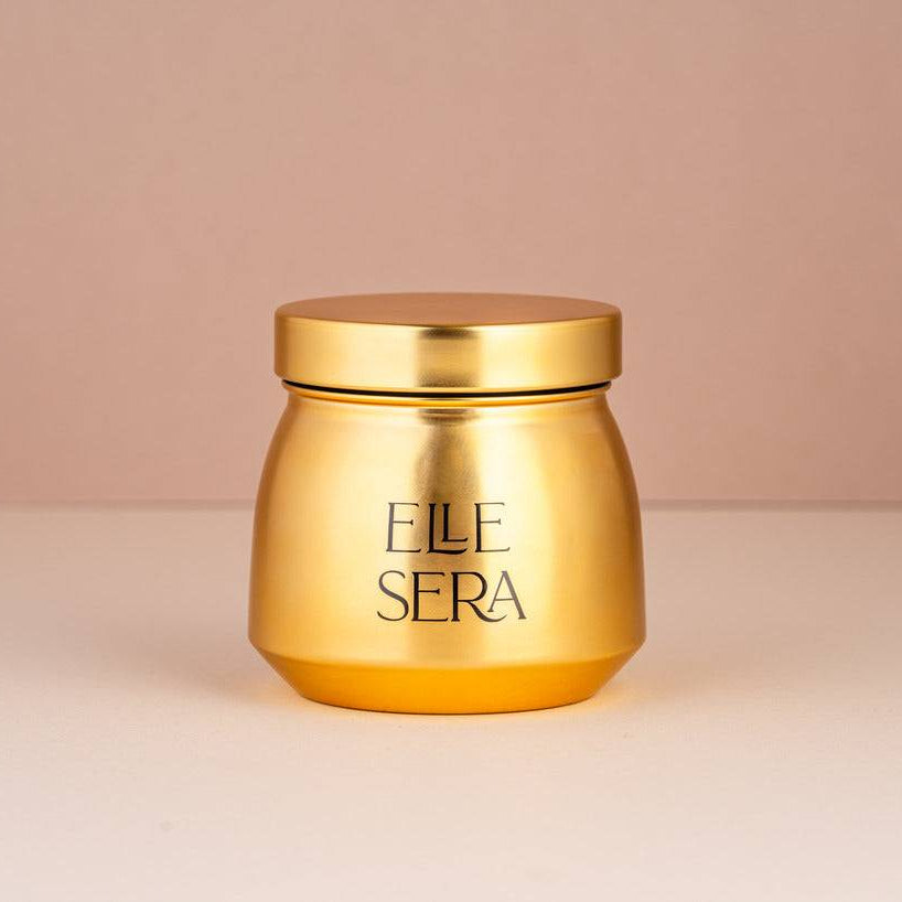 Golden Decanter by Elle Sera with a sleek, rounded design and luxury finish. Ideal for elegant wine serving in upscale barware collections.