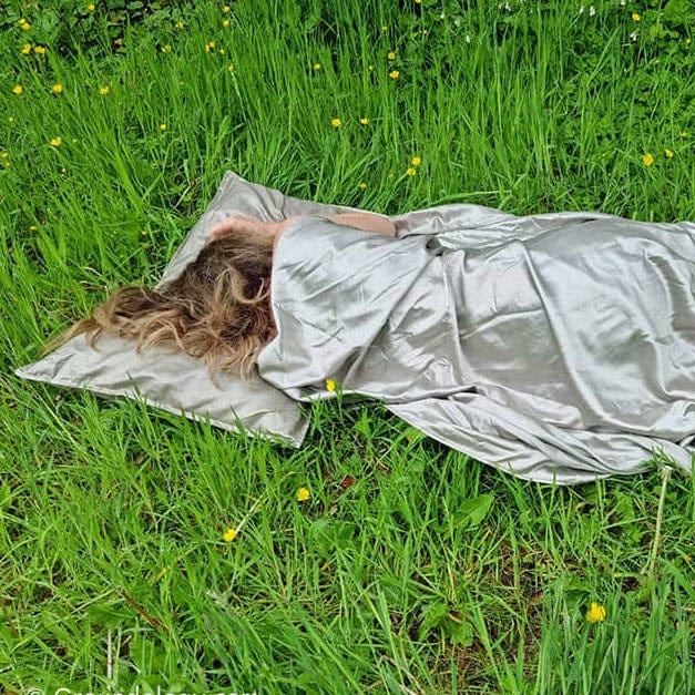 Enhance sleep with Grounding SoftSilver™ Sheet Kit, pure silver fabric for EMF protection and relaxation. Perfect for deep sleep and natural balance.