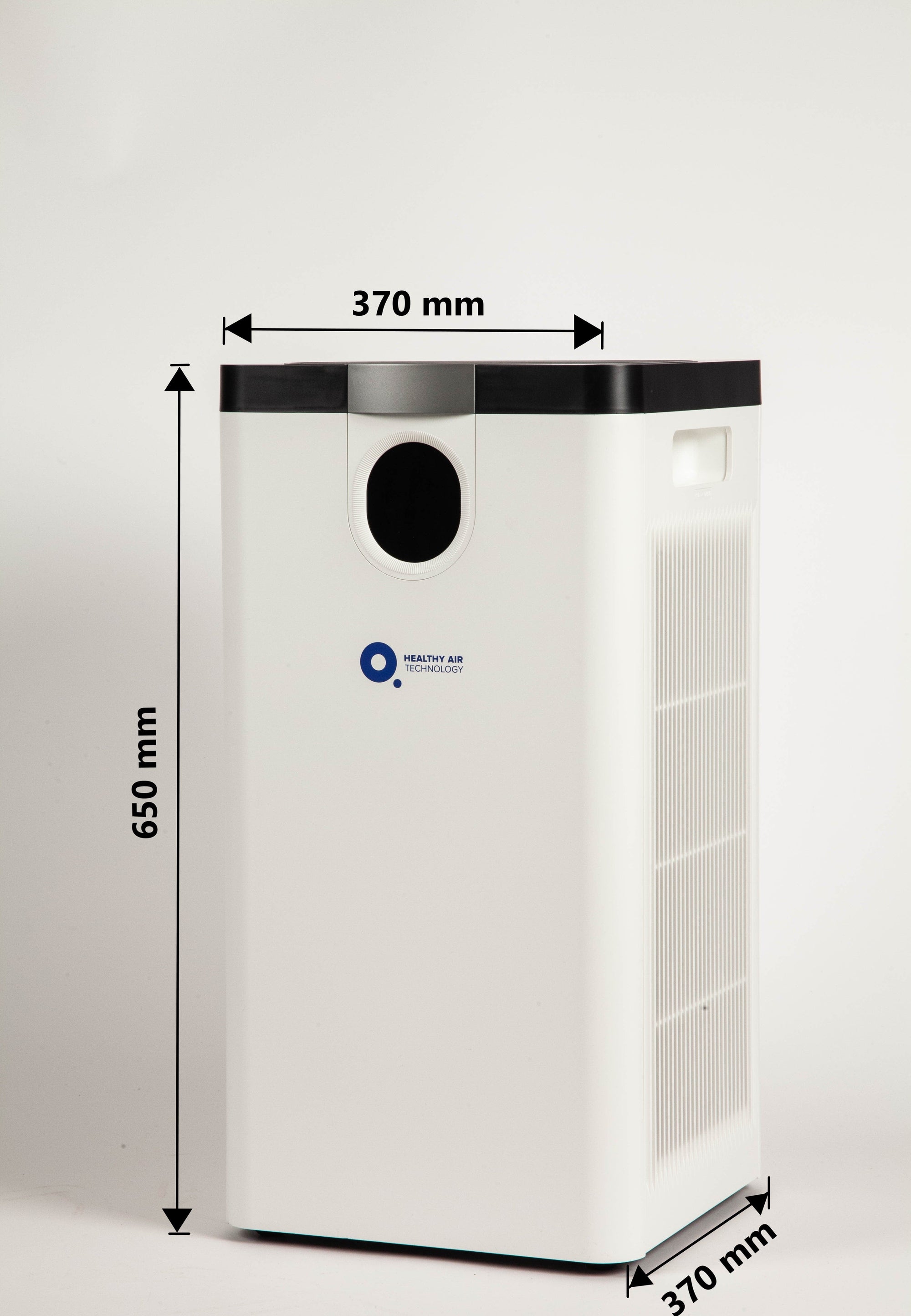 HA500 Smart Air Purifier HEPA with digital display showing temperature, humidity, and PM2.5 levels. Quiet, efficient air cleaner for home use.