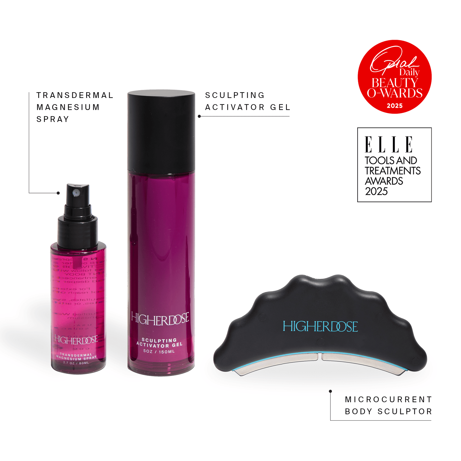 HigherDOSE Body Care Microcurrent Body Sculptor Ritual Set