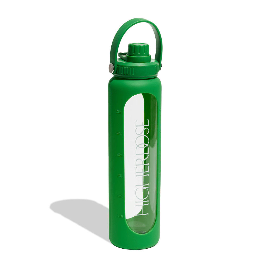 HigherDOSE Tools & Accessories Green DailyDOSE Time-Marked Glass Water Bottle