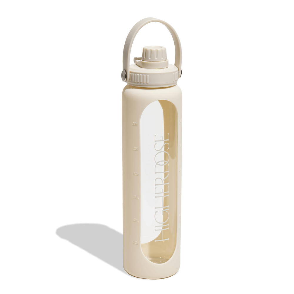 HigherDOSE Tools & Accessories Grey DailyDOSE Time-Marked Glass Water Bottle