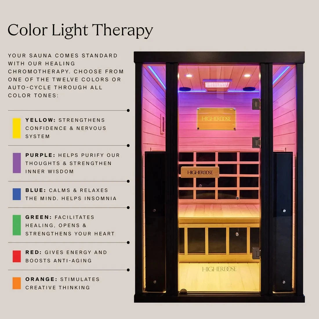 Bring spa-level healing home with our Full Spectrum Infrared Sauna. Decrease inflammation, ease muscle tension, and promote relaxation. Choose 2 or 3-person models.