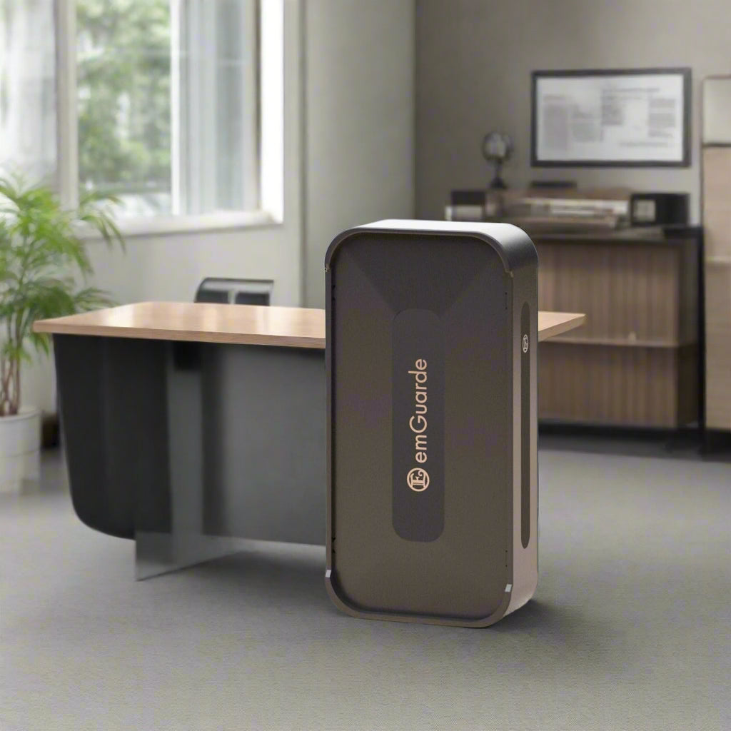 Discover emGuarde, the EMF protection device that shields against radiation from phones, laptops, and Wi-Fi up to 8 meters. Ensure energetic wellbeing effortlessly.