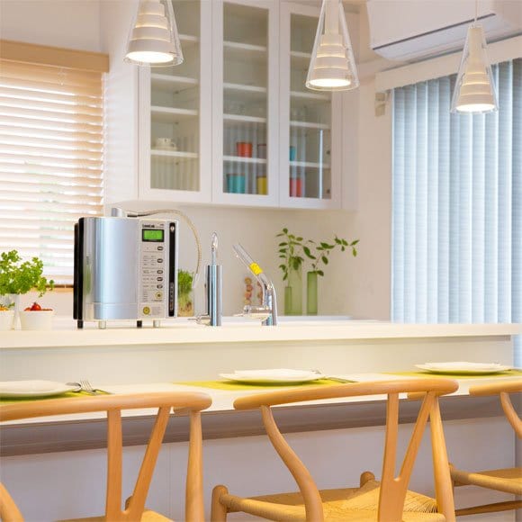 Transform water with the SD501 Platinum advanced ionizer. Elegant design for your kitchen, provides hydration and enhances wellness. Discover more today.