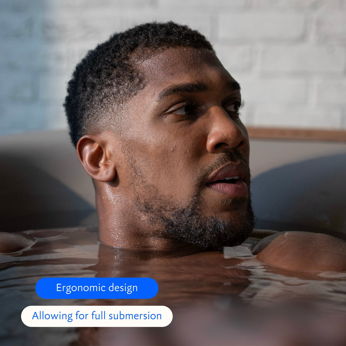 Monk Smart Ice Bath - Smart Ice Bath System | Cold Therapy Tech in modern home gym setting with athlete preparing for cold therapy session.