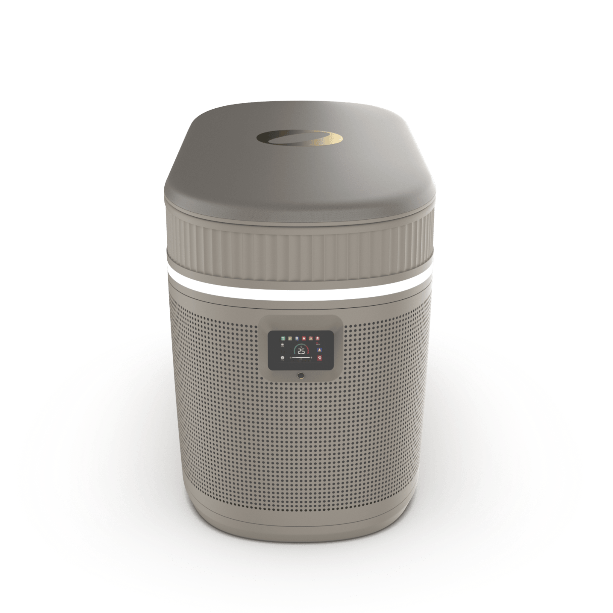 Monk Smart Ice Bath in taupe finish with sleek LED accent, showcasing modern cold therapy tech for home spa recovery and wellness routines.