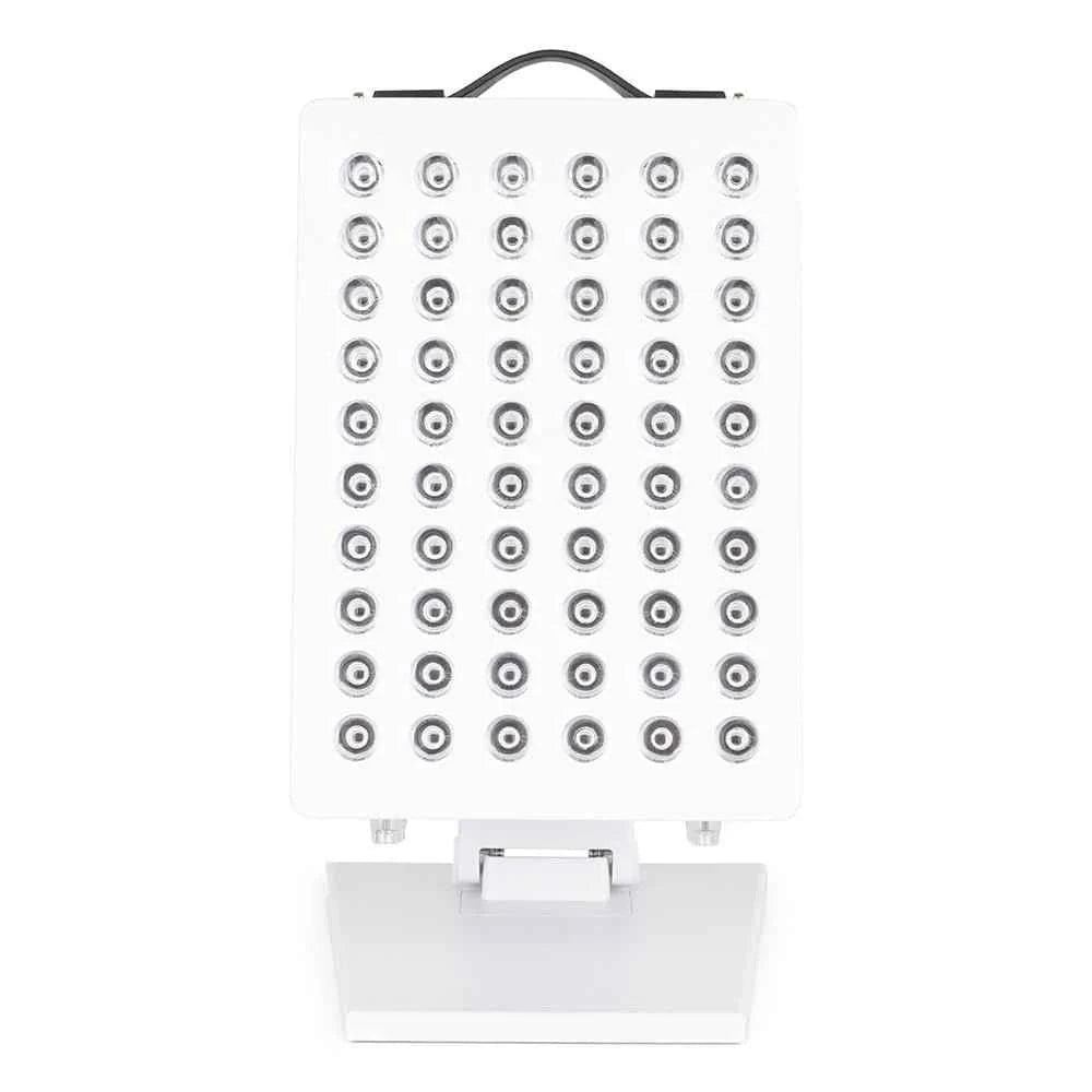 Front-facing Elite Series 306 red light therapy panel with 60 LED bulbs arranged in a grid for targeted light therapy sessions.
