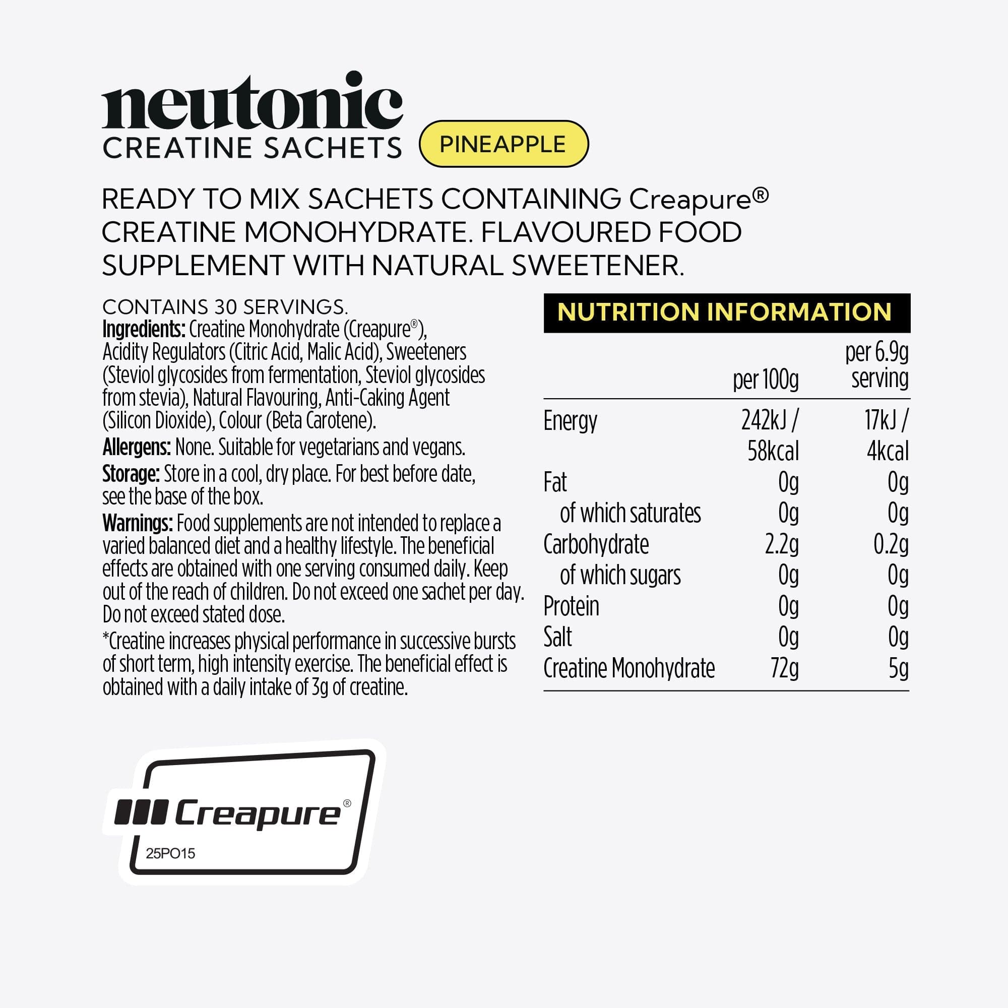Neutonic product Creatine Sachets - 30 Count