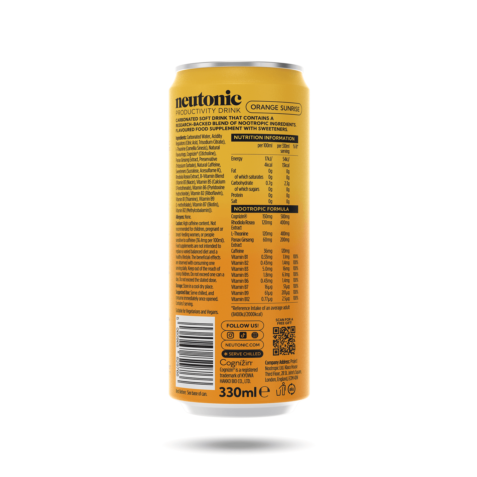 Neutonic product Productivity Drink - 12 Cans