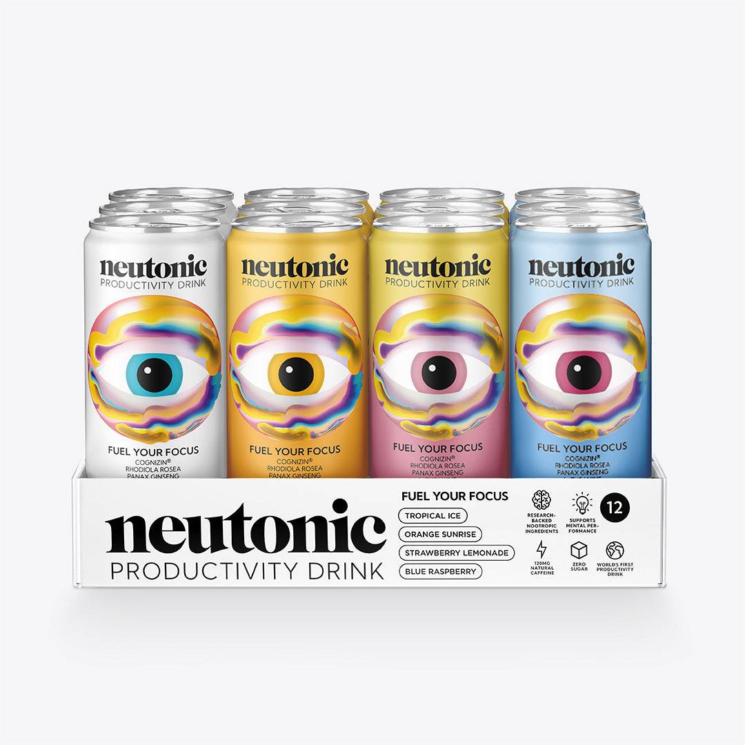 Neutonic Productivity Drink 12 cans Mixed Flavours - 12 Cans
