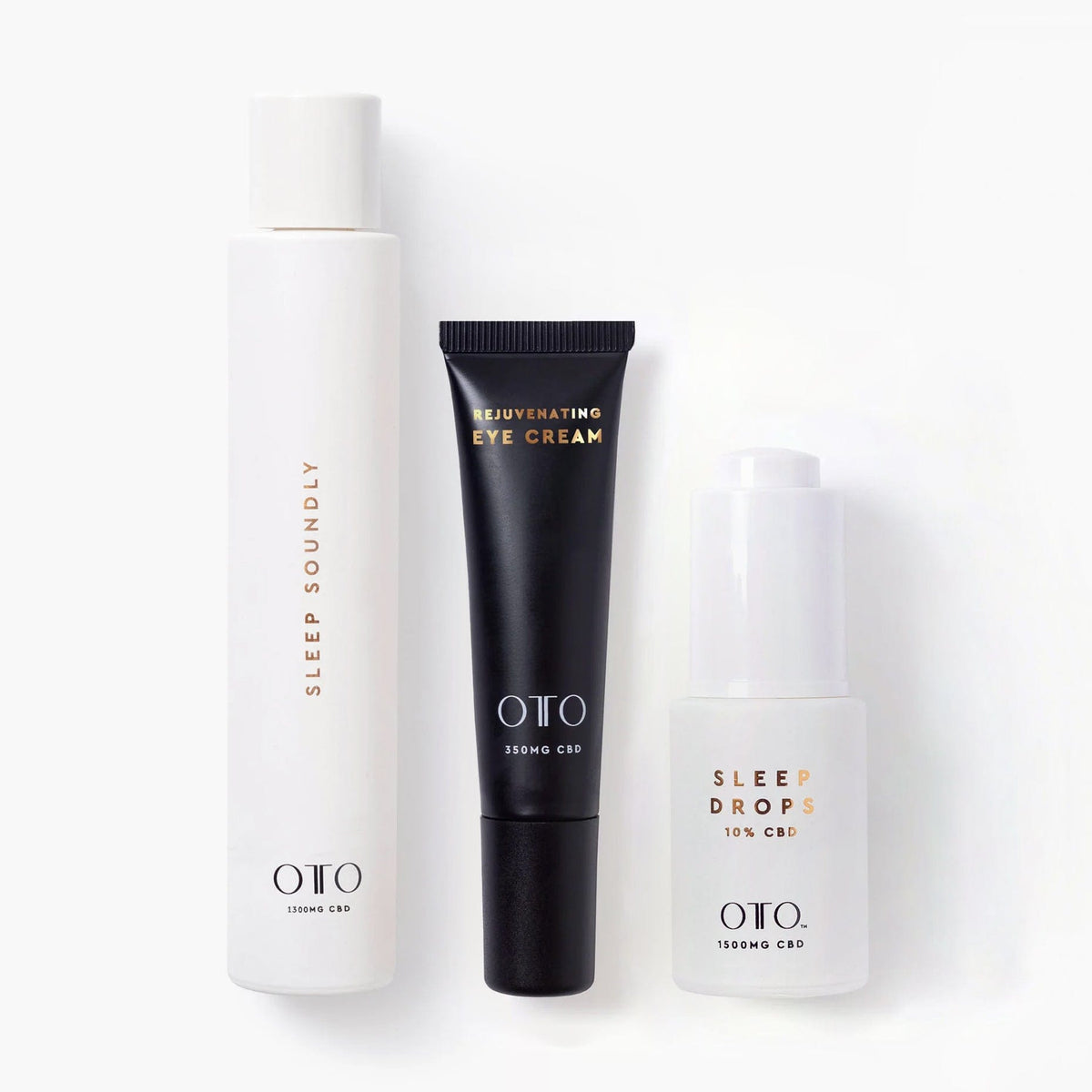 Experience deep rest with the Beauty Sleep CBD Set. Soothe muscles, depuff eyes, and fall asleep fast with bath oil, eye cream, and CBD drops.