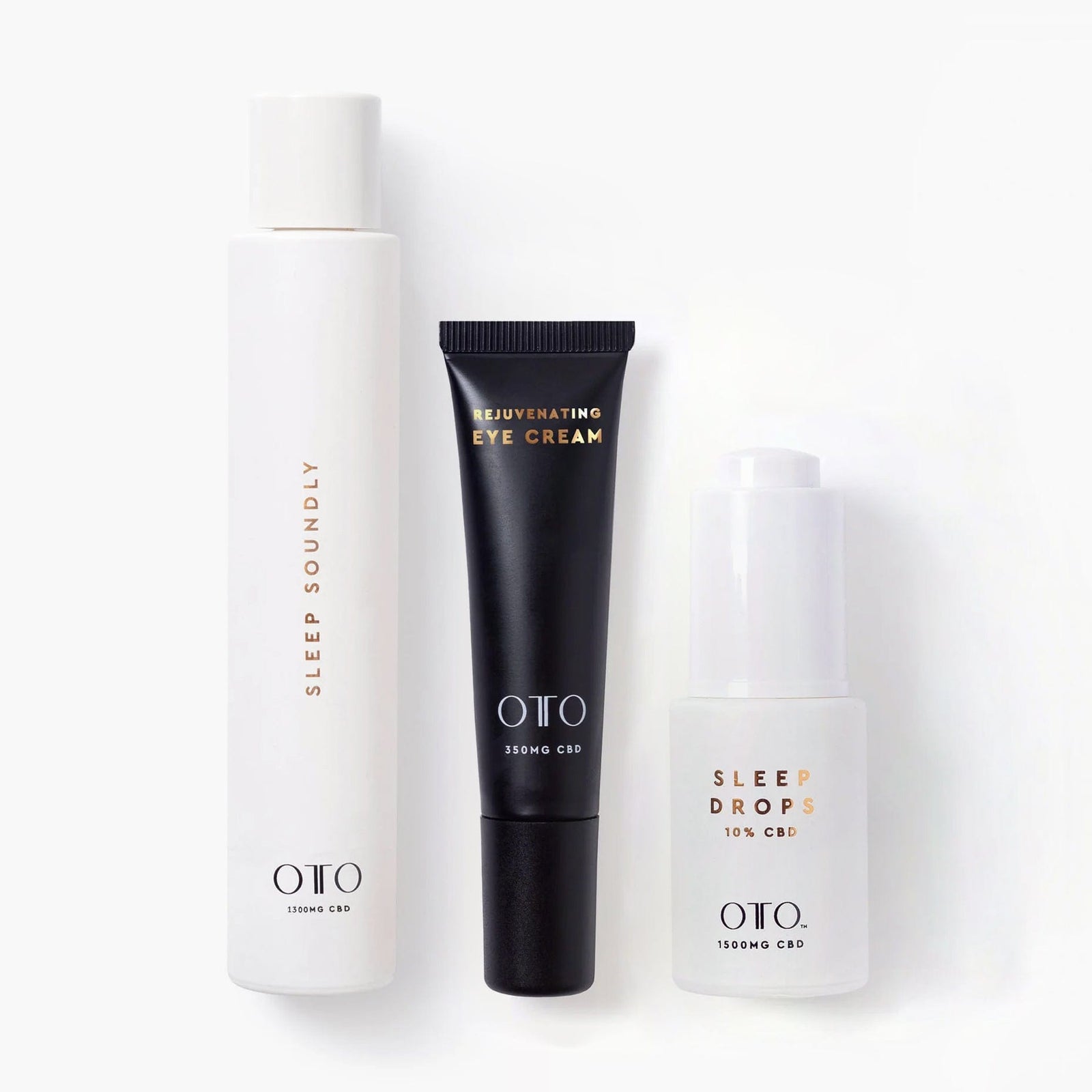 Experience deep rest with the Beauty Sleep CBD Set. Soothe muscles, depuff eyes, and fall asleep fast with bath oil, eye cream, and CBD drops.