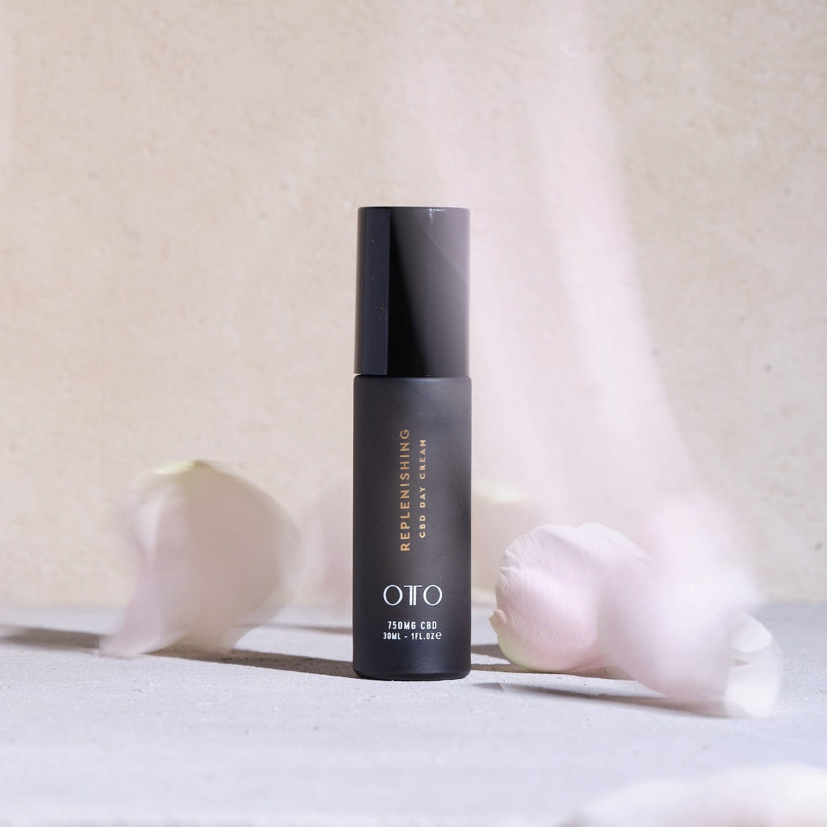 CBD Day Cream - Hydrated Skin | Nourishes & Protects in sleek black 30ml bottle with 750mg CBD by OTO. Ideal for anti-aging and daily hydration.