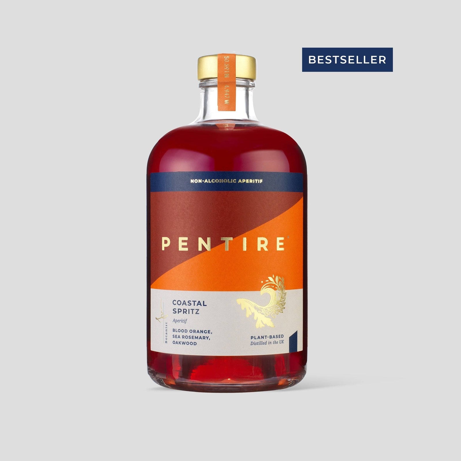 Experience Pentire Coastal Aperitif with sea rosemary and blood orange. Botanical elegance, guilt-free indulgence, discover coastal sophistication.