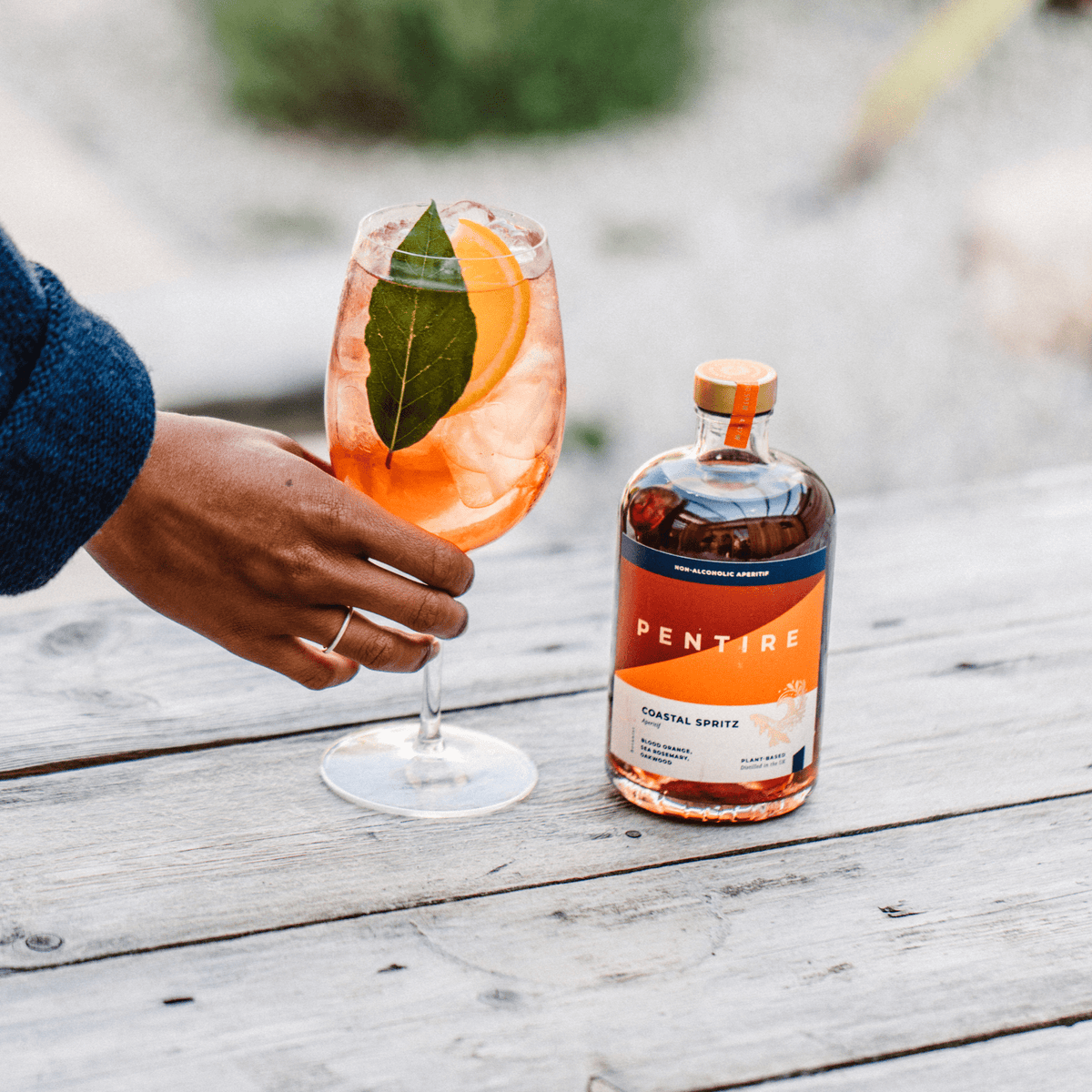Experience Pentire Coastal Aperitif with sea rosemary and blood orange. Botanical elegance, guilt-free indulgence, discover coastal sophistication.