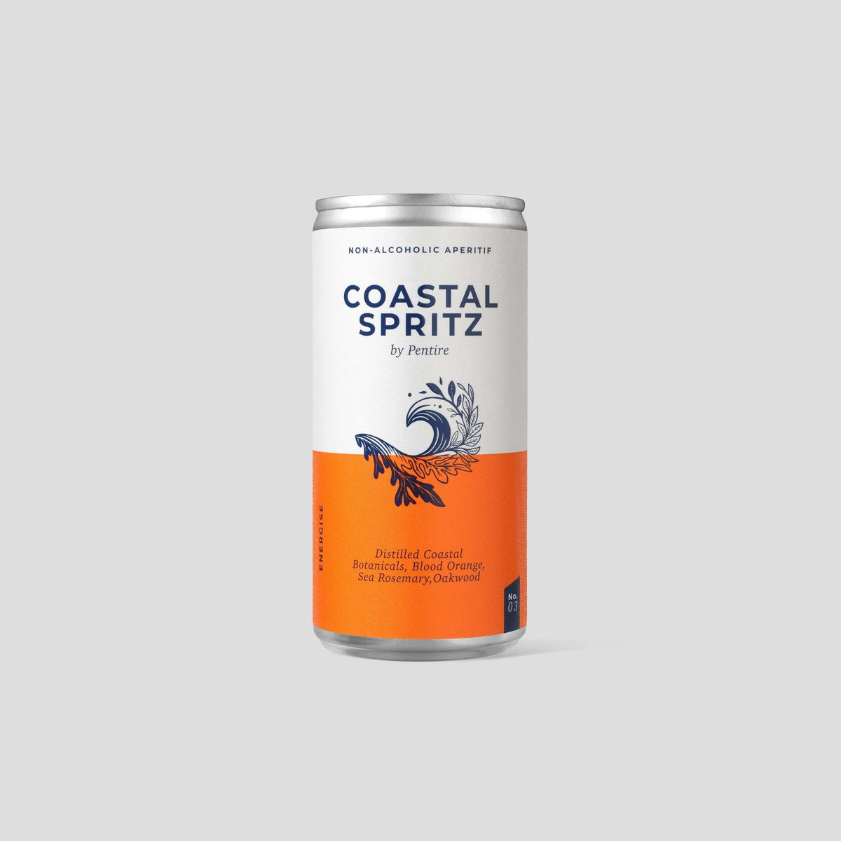Enjoy Pentire Coastal Spritz, a non-alcoholic aperitif with coastal botanicals, blood orange, and sea rosemary. Only 39 kcal per 100ml, perfect for mindful indulgence.