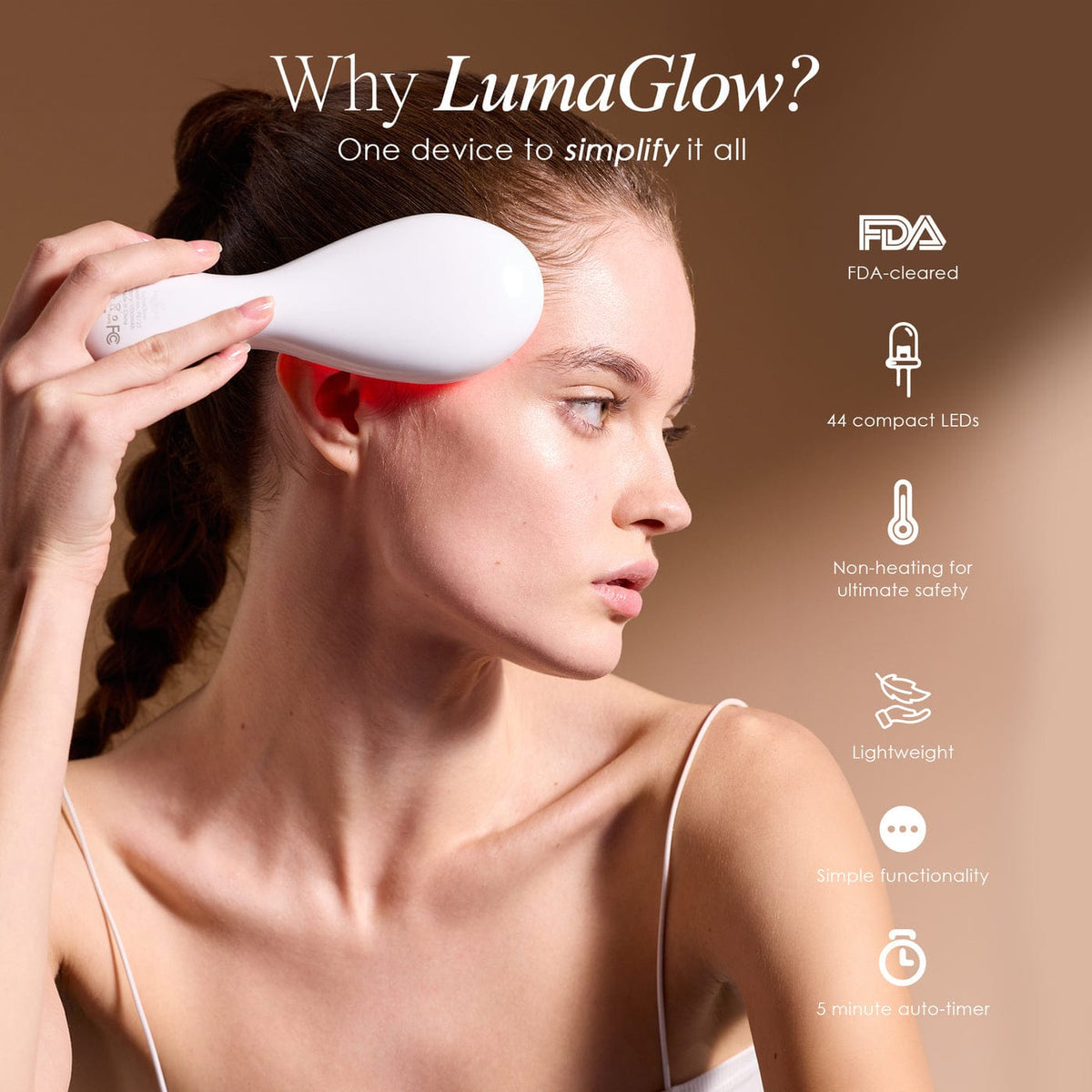 Shop LumaGlow Red & Blue LED Wand for clinical-grade red and blue light therapy at home. Smooth wrinkles, calm acne, boost collagen fast.