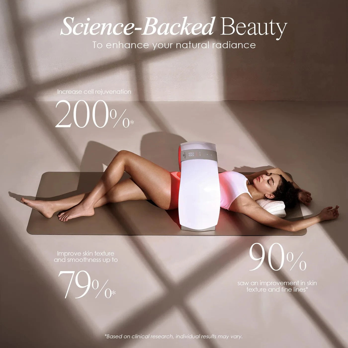 Shop LumaLux Dome LED Light Therapy Device at Reverie Luxe. Red & blue light for skin rejuvenation, acne, anti-aging & body healing. Free UK shipping.