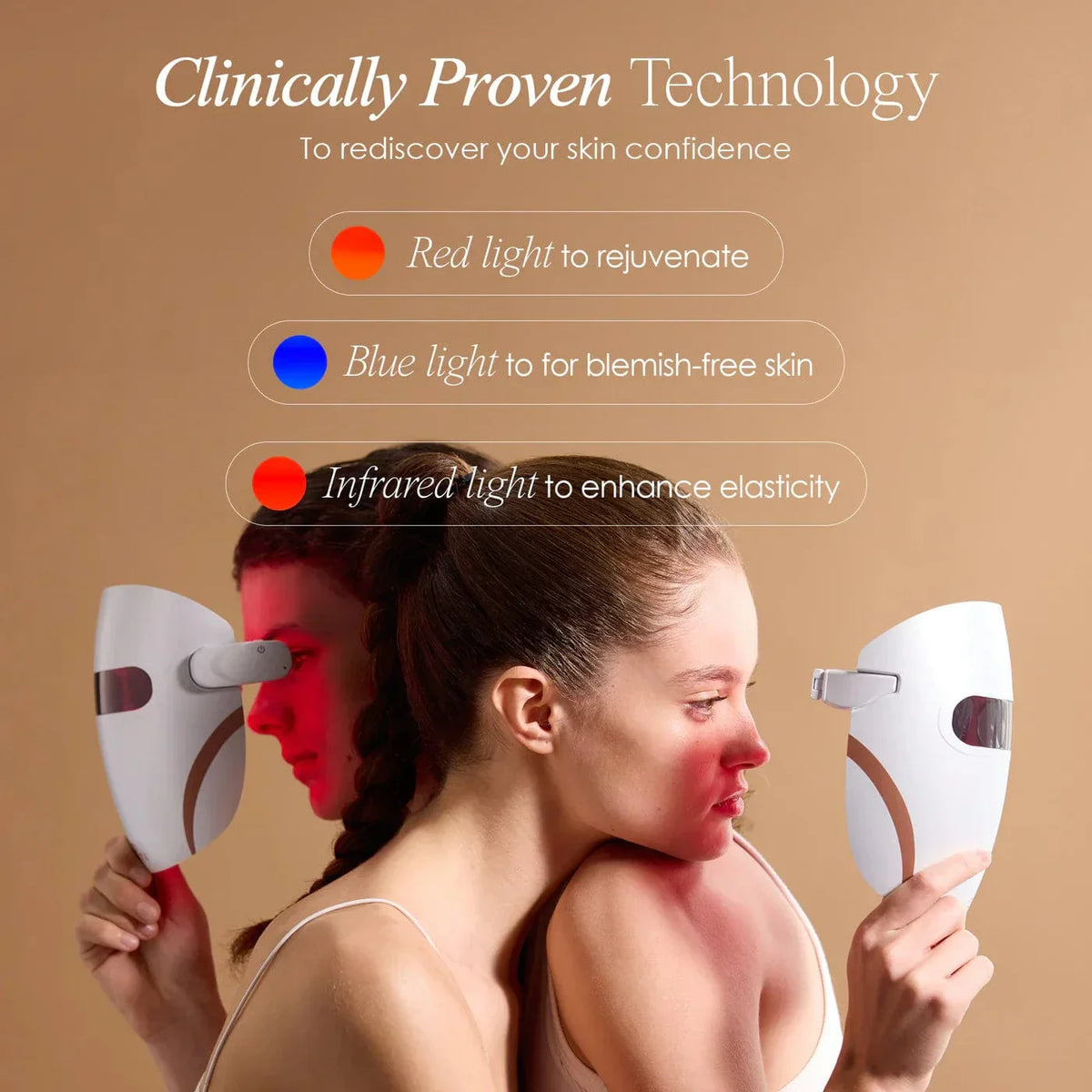 "Get glowing skin with Lumamask Pro LED Light Therapy Mask. Targets acne, fine lines & wrinkles for youthful, radiant skin. Shop professional skincare at home."