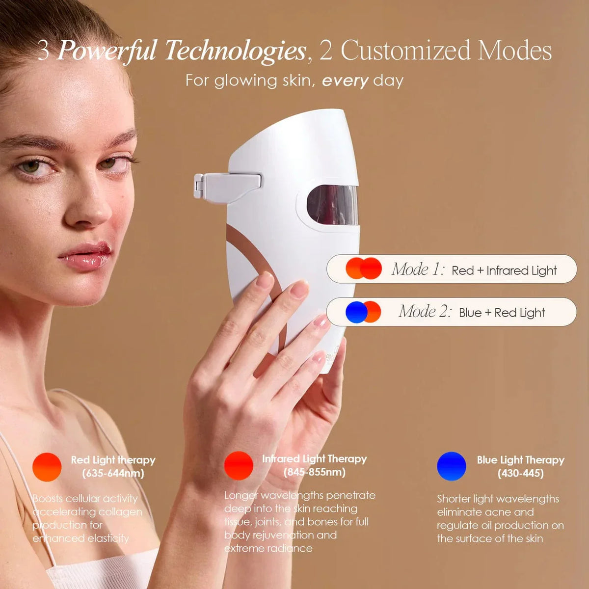 "Get glowing skin with Lumamask Pro LED Light Therapy Mask. Targets acne, fine lines & wrinkles for youthful, radiant skin. Shop professional skincare at home."