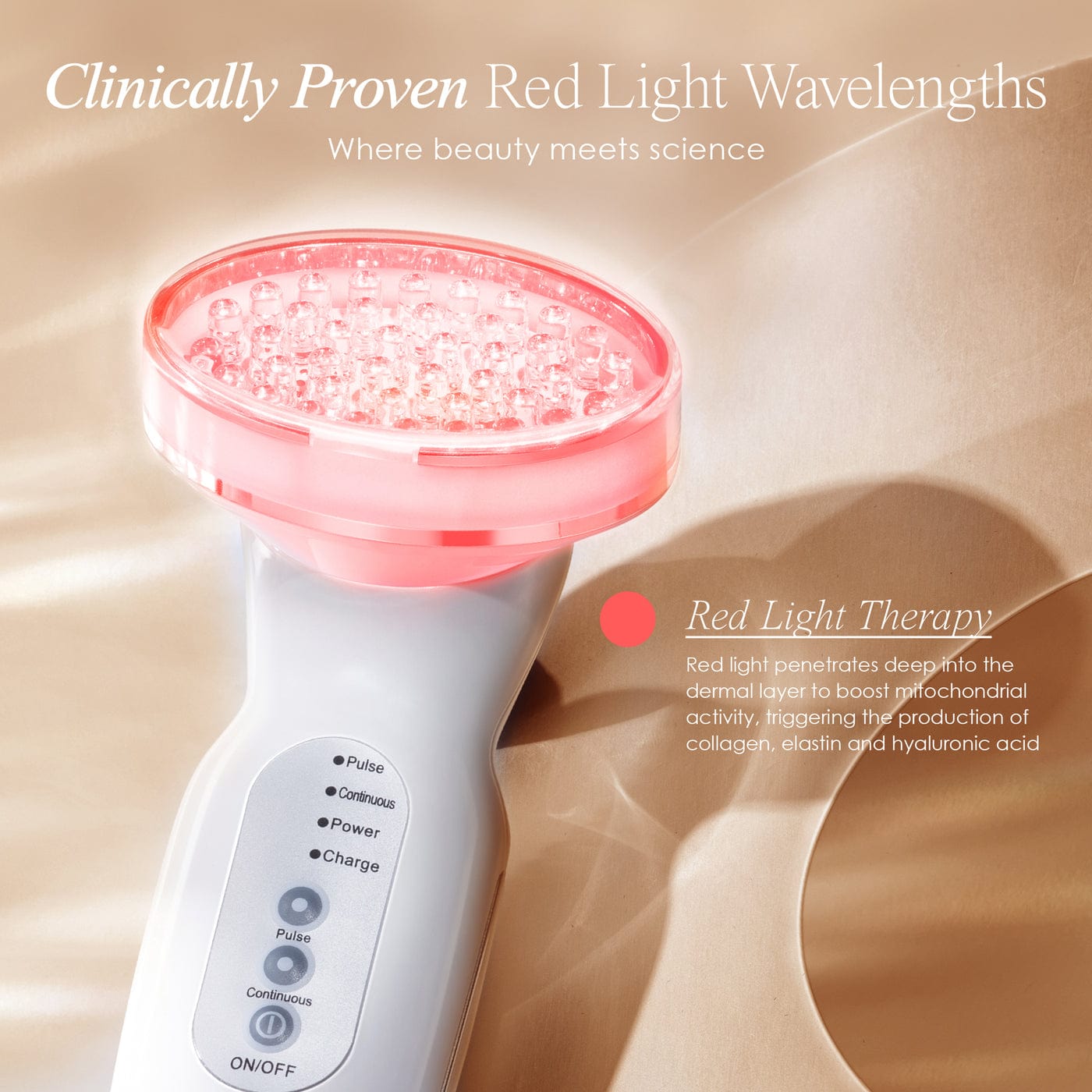 Experience youthful skin with the Red LED+ Anti-Aging Therapy Wand. Enjoy professional results at home with safe, effective red light therapy.
