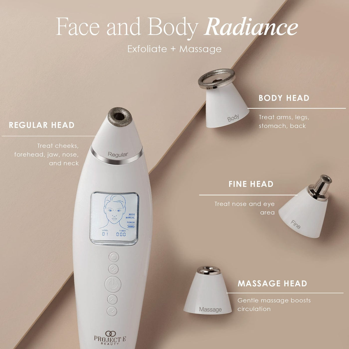 Shop the Reinvo Facial Microdermabrasion Wand for spa-quality exfoliation at home. Reduce fine lines, clear pores & boost skincare absorption fast.