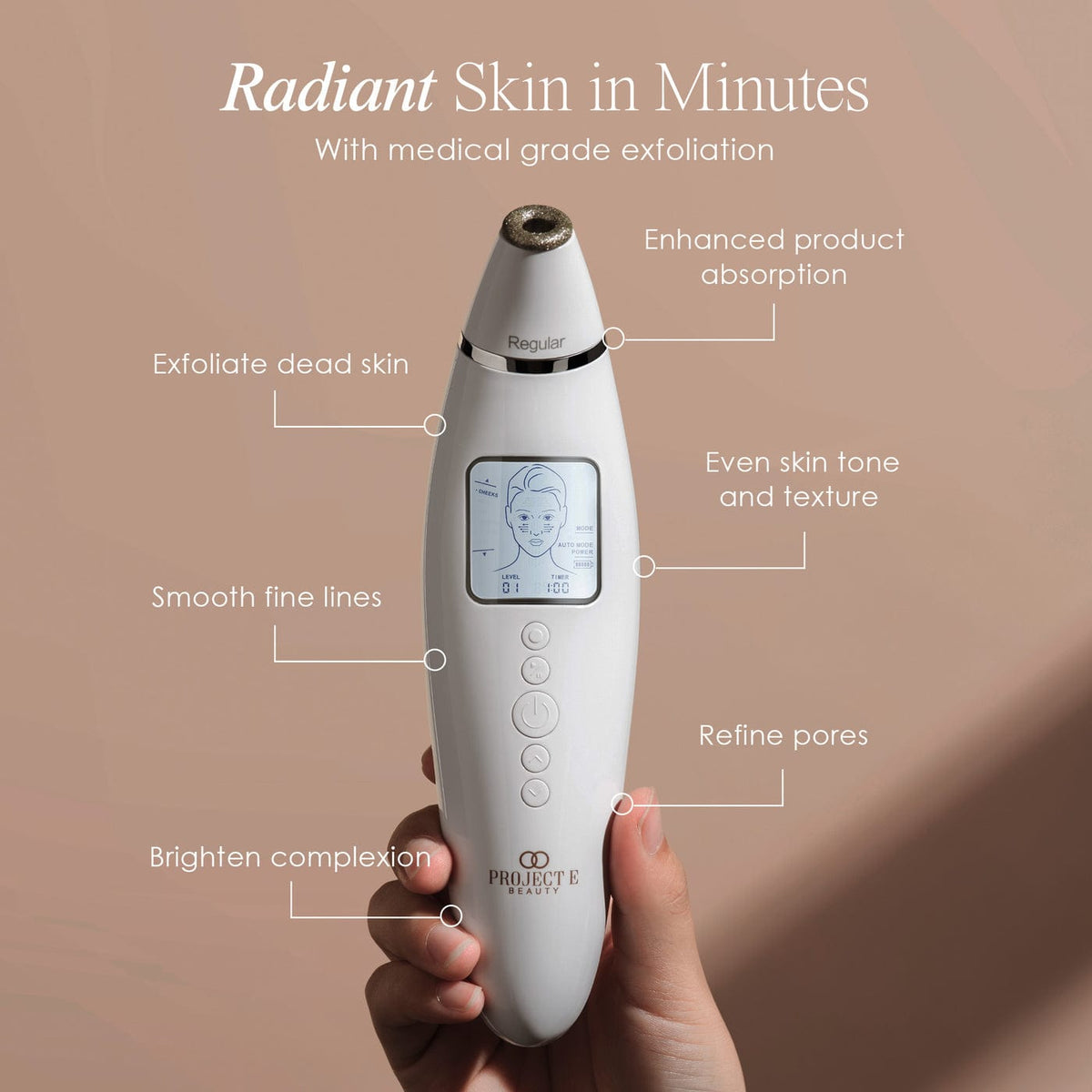 Shop the Reinvo Facial Microdermabrasion Wand for spa-quality exfoliation at home. Reduce fine lines, clear pores & boost skincare absorption fast.