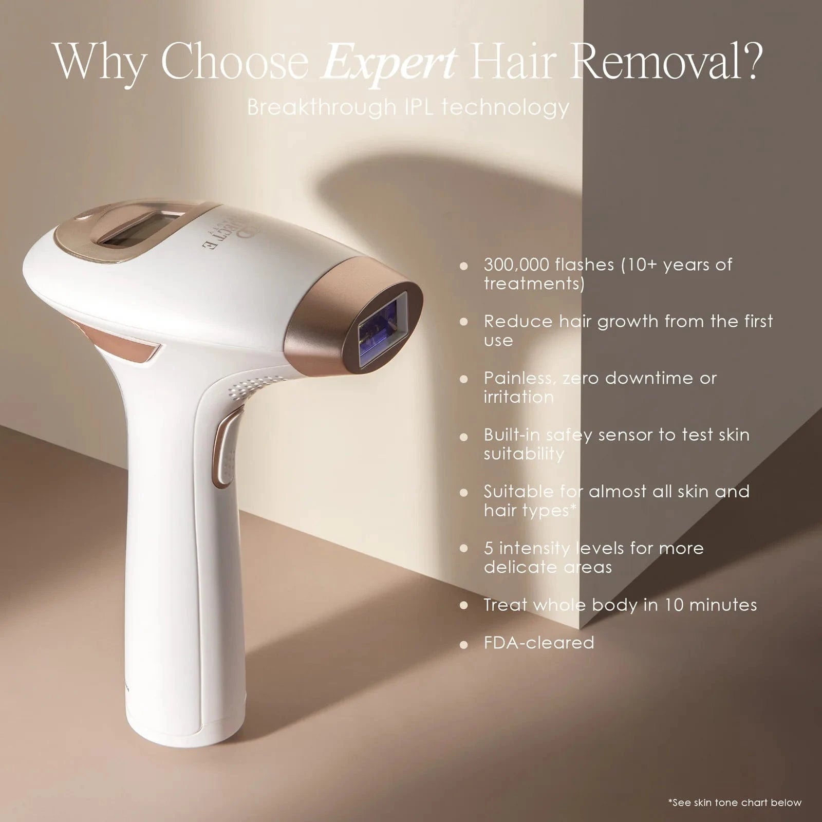 Shop SmoothPro+ IPL Hair Removal Device at Reverie Luxe. Achieve silky-smooth, hair-free skin with safe, painless, and long-lasting IPL technology at home.