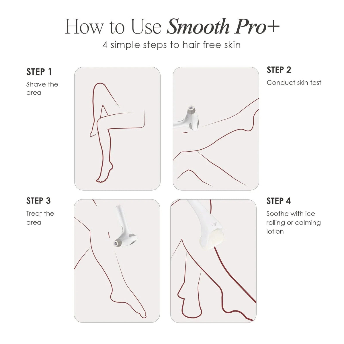 Shop SmoothPro+ IPL Hair Removal Device at Reverie Luxe. Achieve silky-smooth, hair-free skin with safe, painless, and long-lasting IPL technology at home.