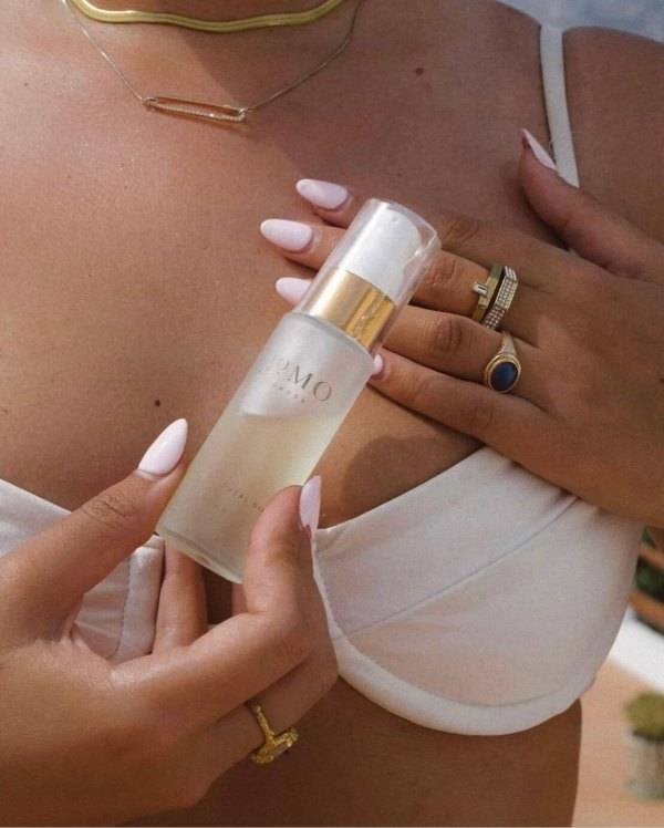 CBD Arousal Oil Duo Bundle by JOMO London in 30ml glass bottle with gold pump, ideal for sensual wellness and intimate massage routines.