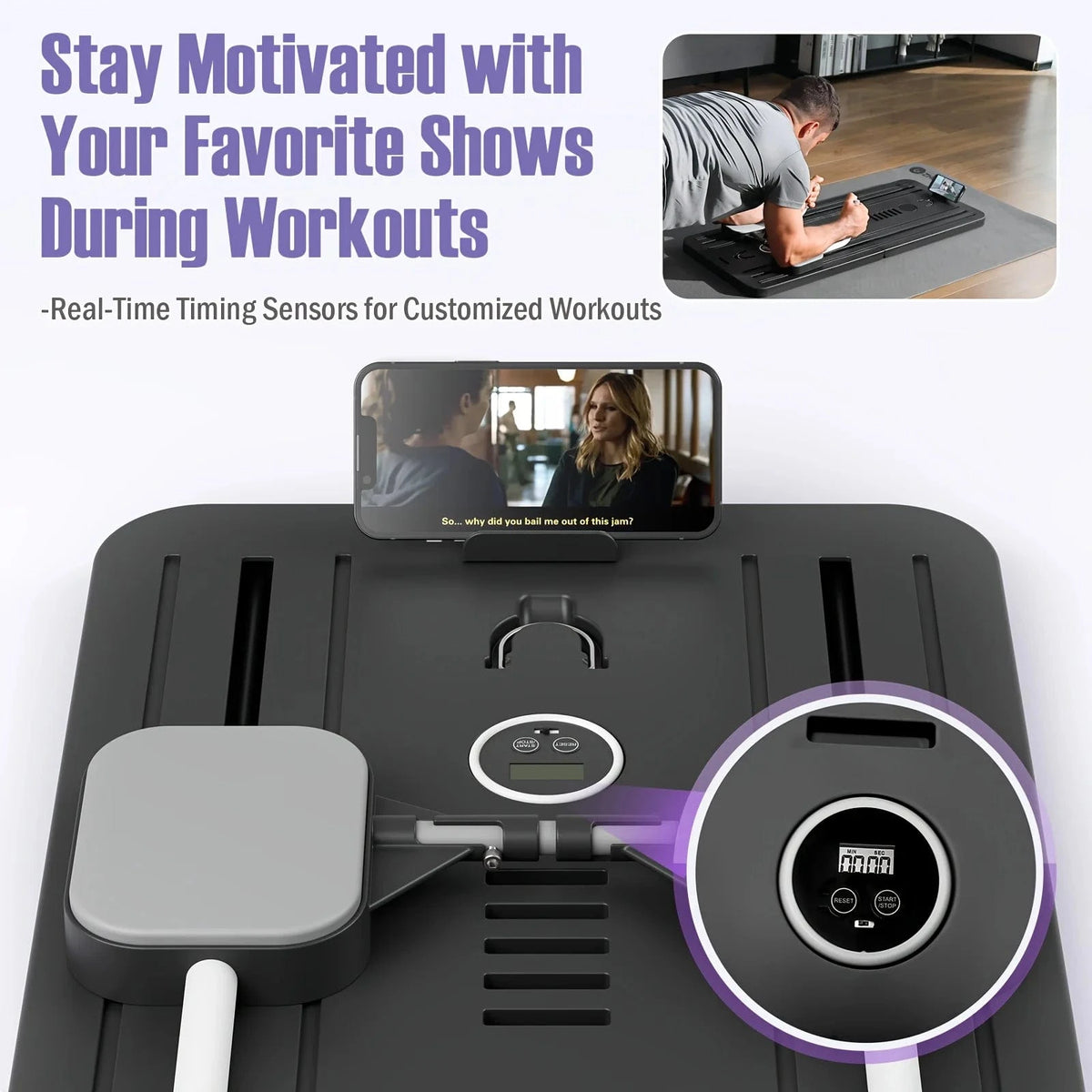 Foldable Pilates Reformer - Tone Core & Flex at Home shown in use for full-body workouts, targeting core, hips, and lower back with 4-in-1 functionality.