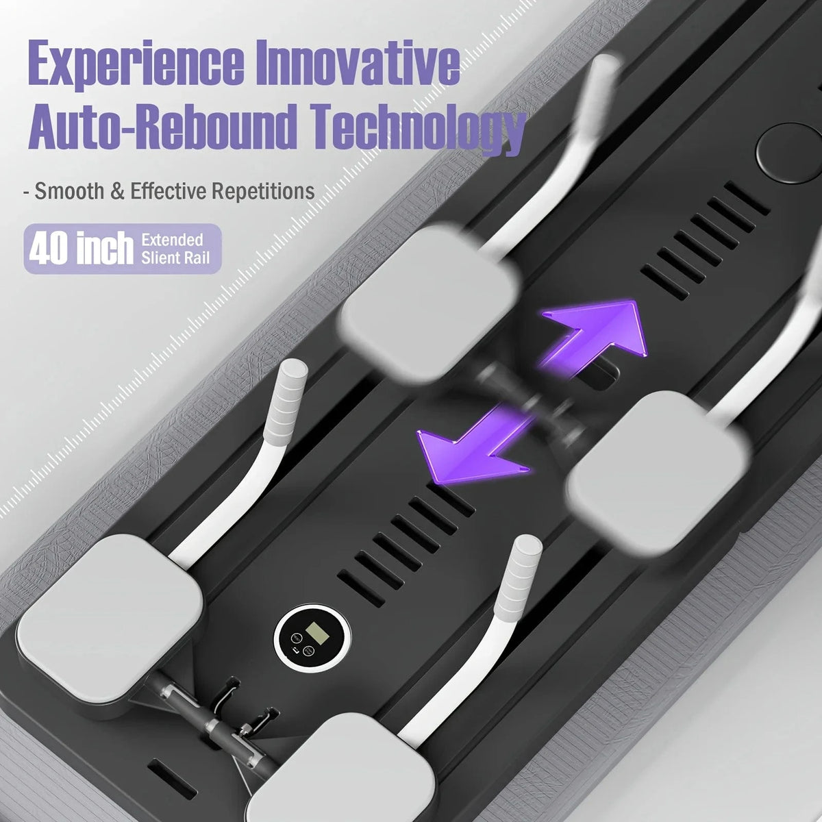 Foldable Pilates Reformer - Tone Core & Flex at Home shown in use for full-body workouts, targeting core, hips, and lower back with 4-in-1 functionality.