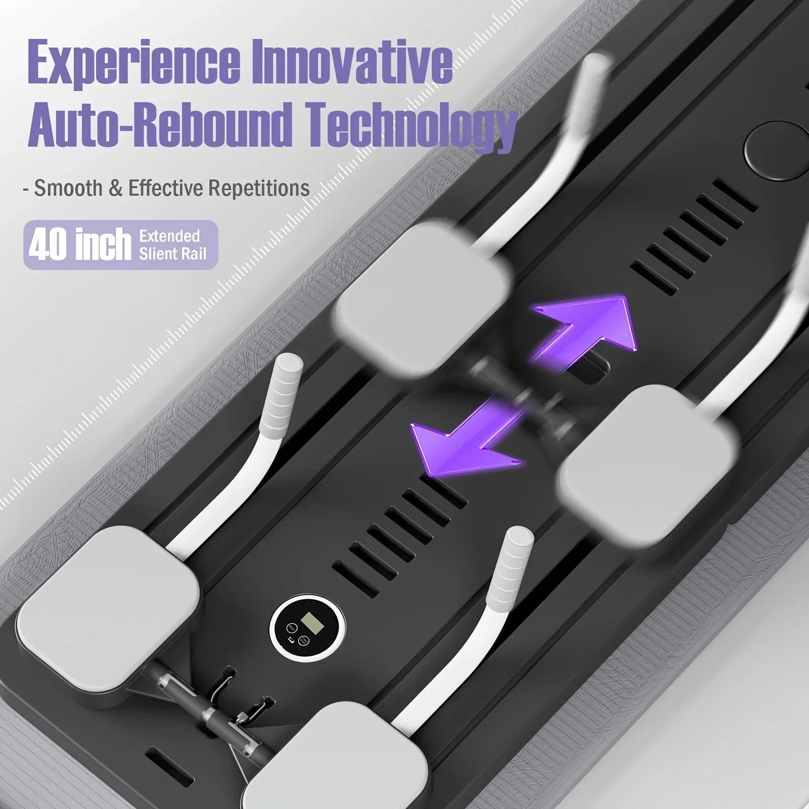 Foldable Pilates Reformer - Tone Core & Flex at Home shown in use for full-body workouts, targeting core, hips, and lower back with 4-in-1 functionality.